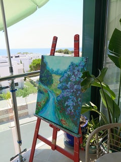„Rote Mohnblumen im blauen Wald.“ Green-Kollektion.