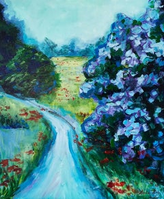 „Rote Mohnblumen im blauen Wald.“ Green-Kollektion.