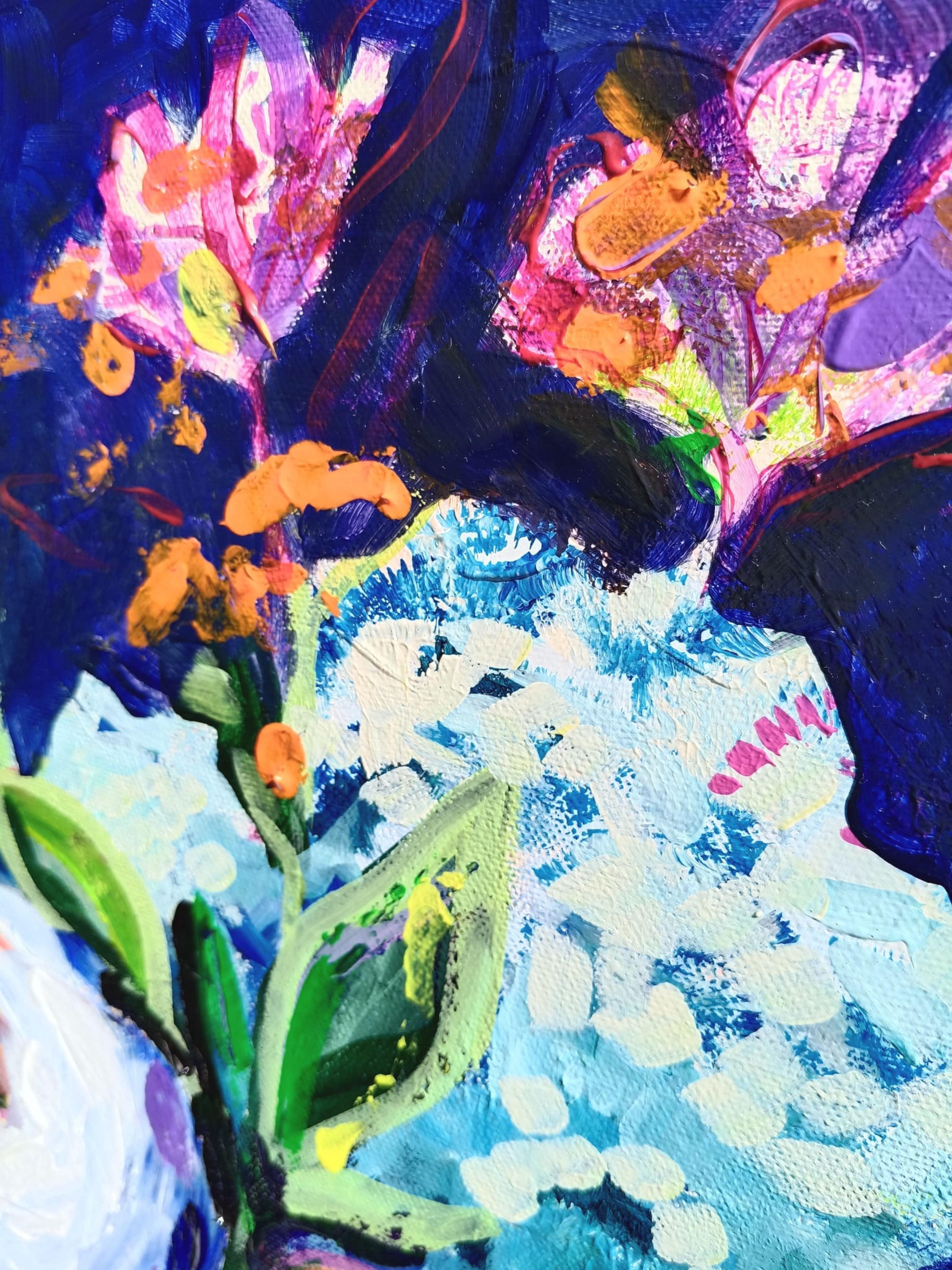 Rises √4 - Gray Still-Life Painting by Liudmila Shabazova 