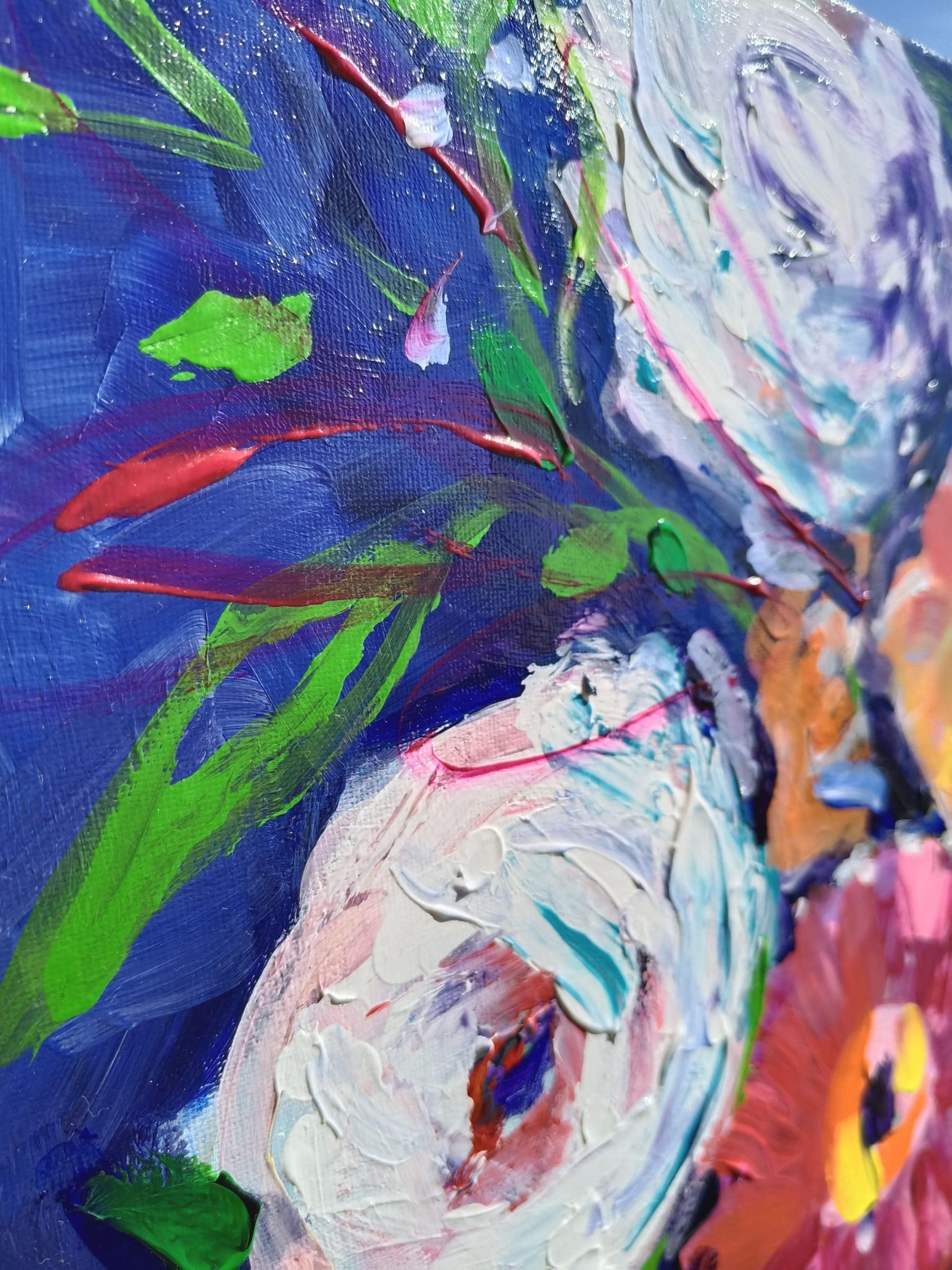 Rosen und Gerbera. – Painting von Liudmila Shabazova 