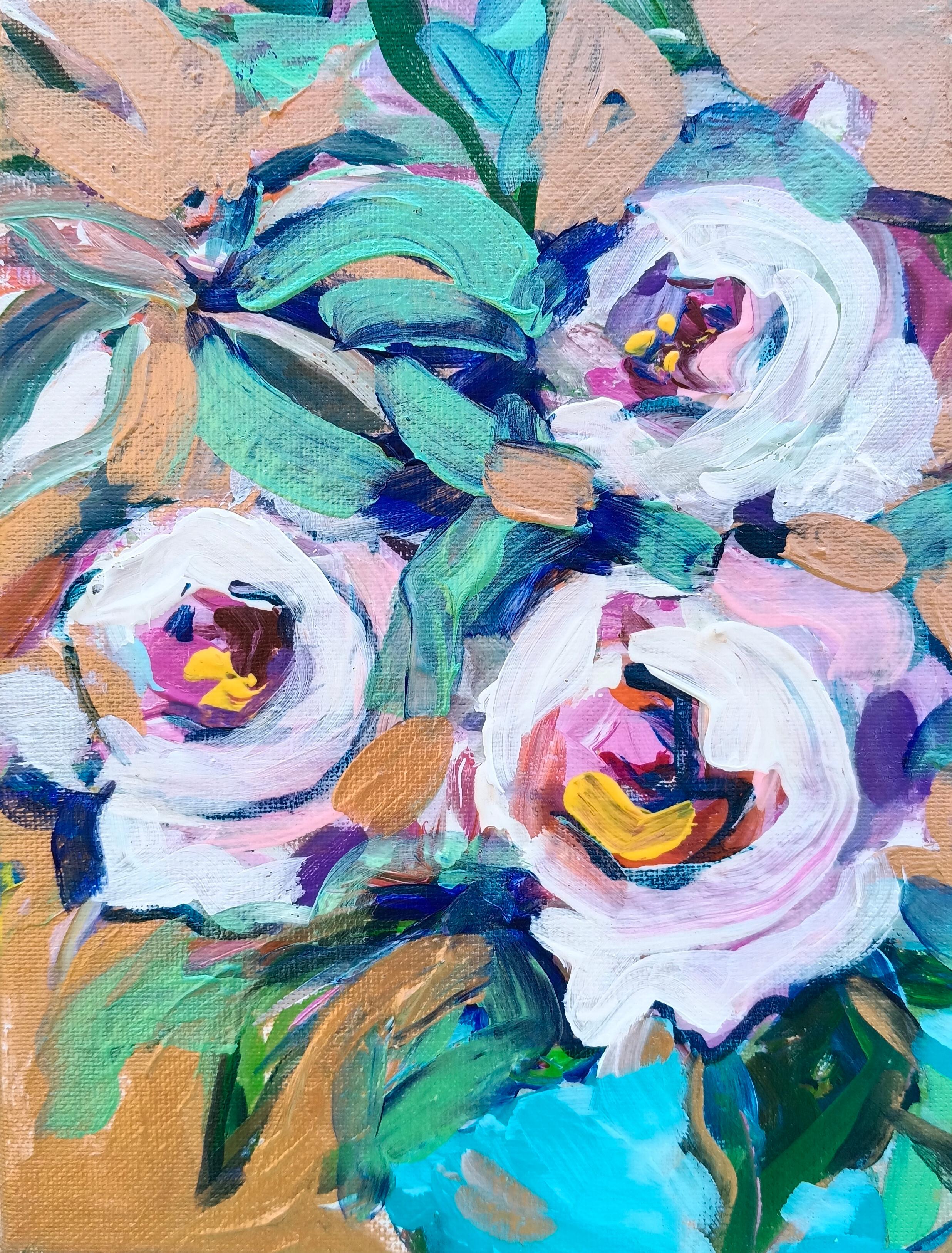 "Roses in gold." Collection "Mosaic".