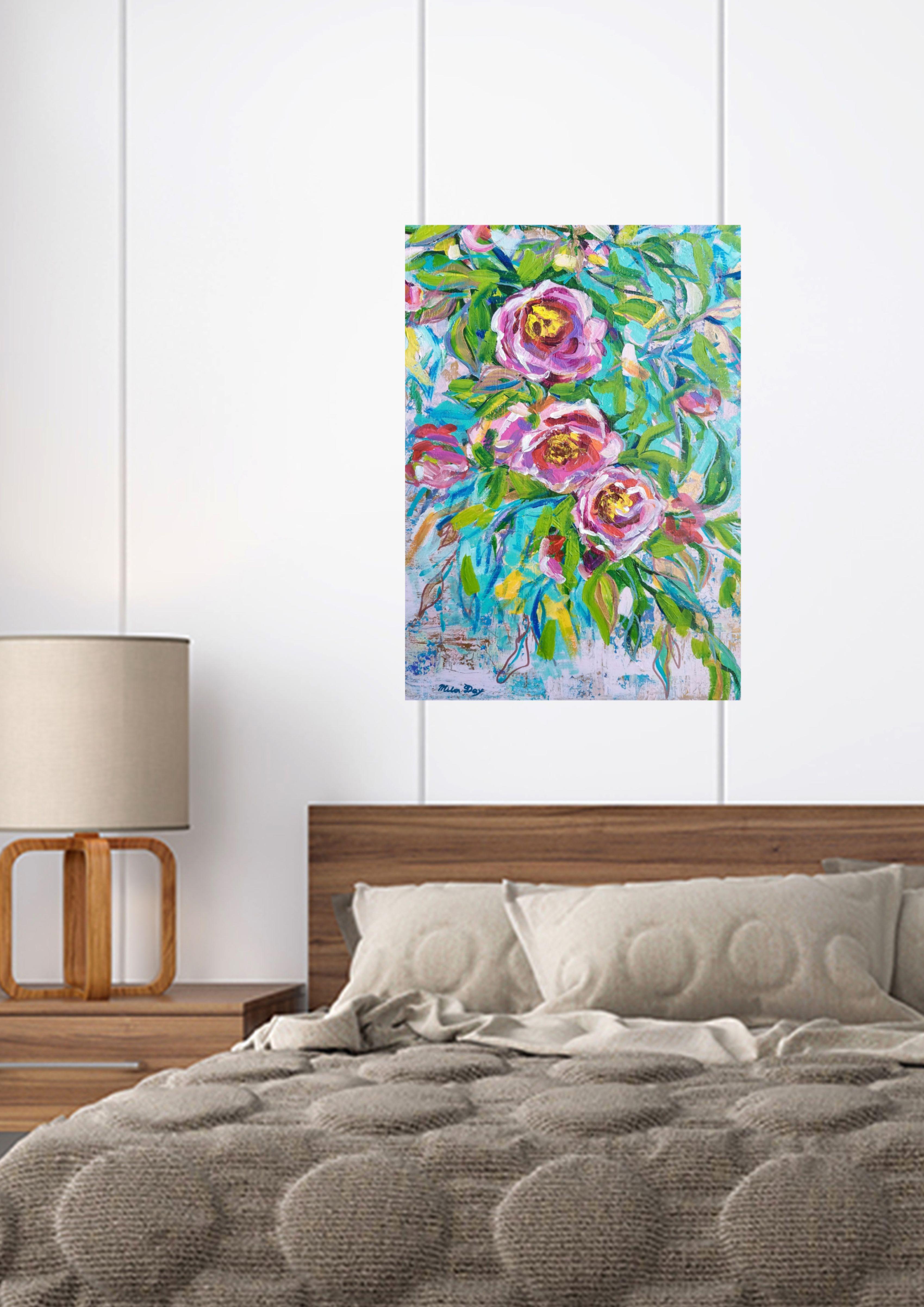 Rose in giardino. - Painting di Liudmila Shabazova 