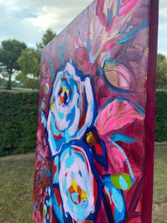 Rosas en vino, Pintura original de  Liudmila Shabazova