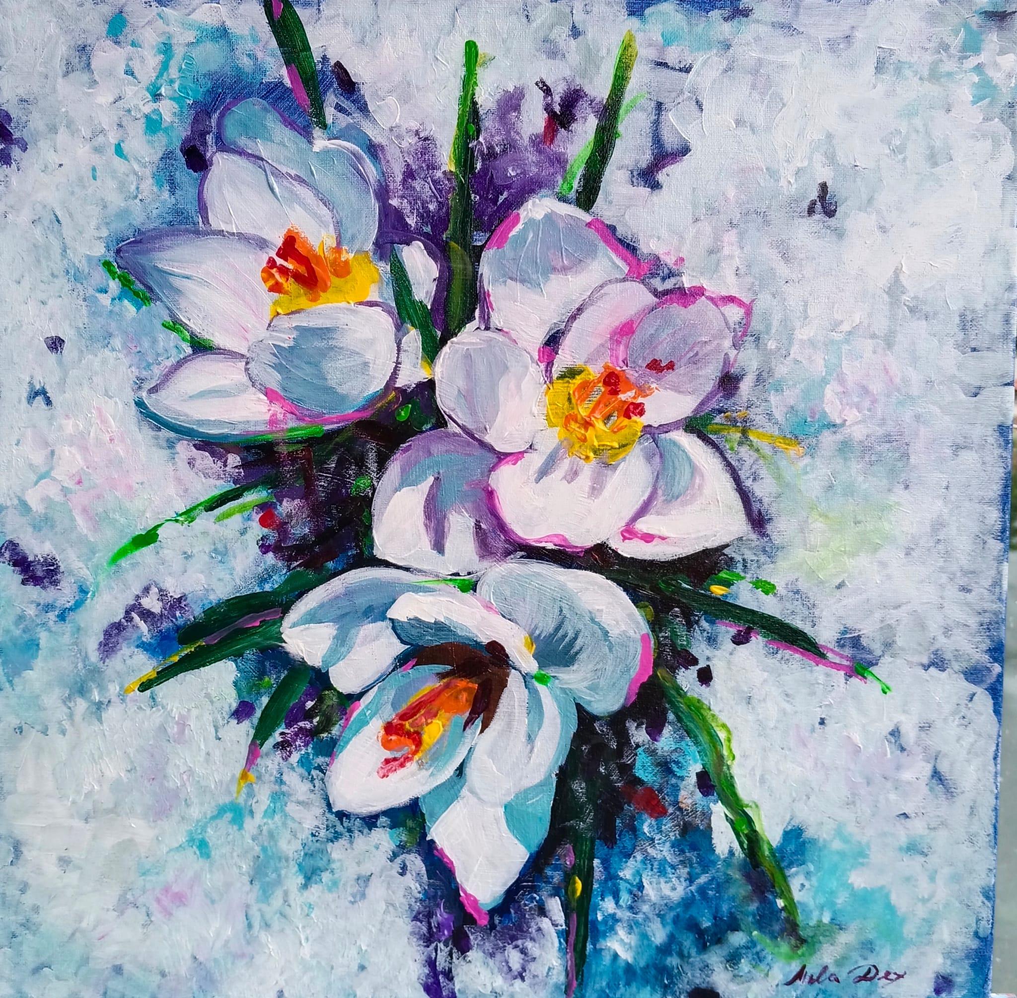 Still-Life Painting di Liudmila Shabazova  - Snowdrops