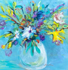 L'humeur printanière. Peinture florale originale