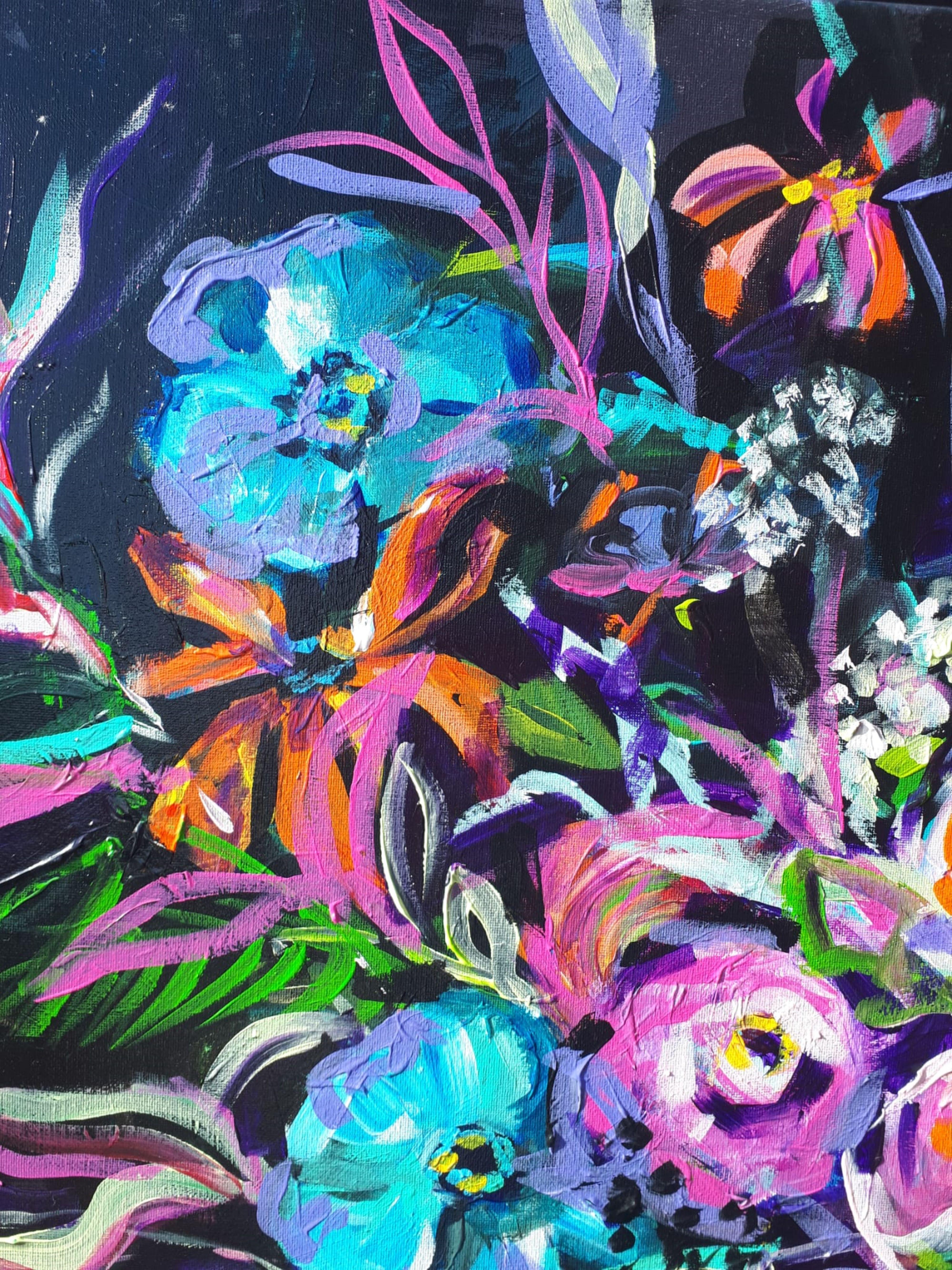 Naturaleza muerta en un jarrón antiguo. Floral  pintura original en venta 3