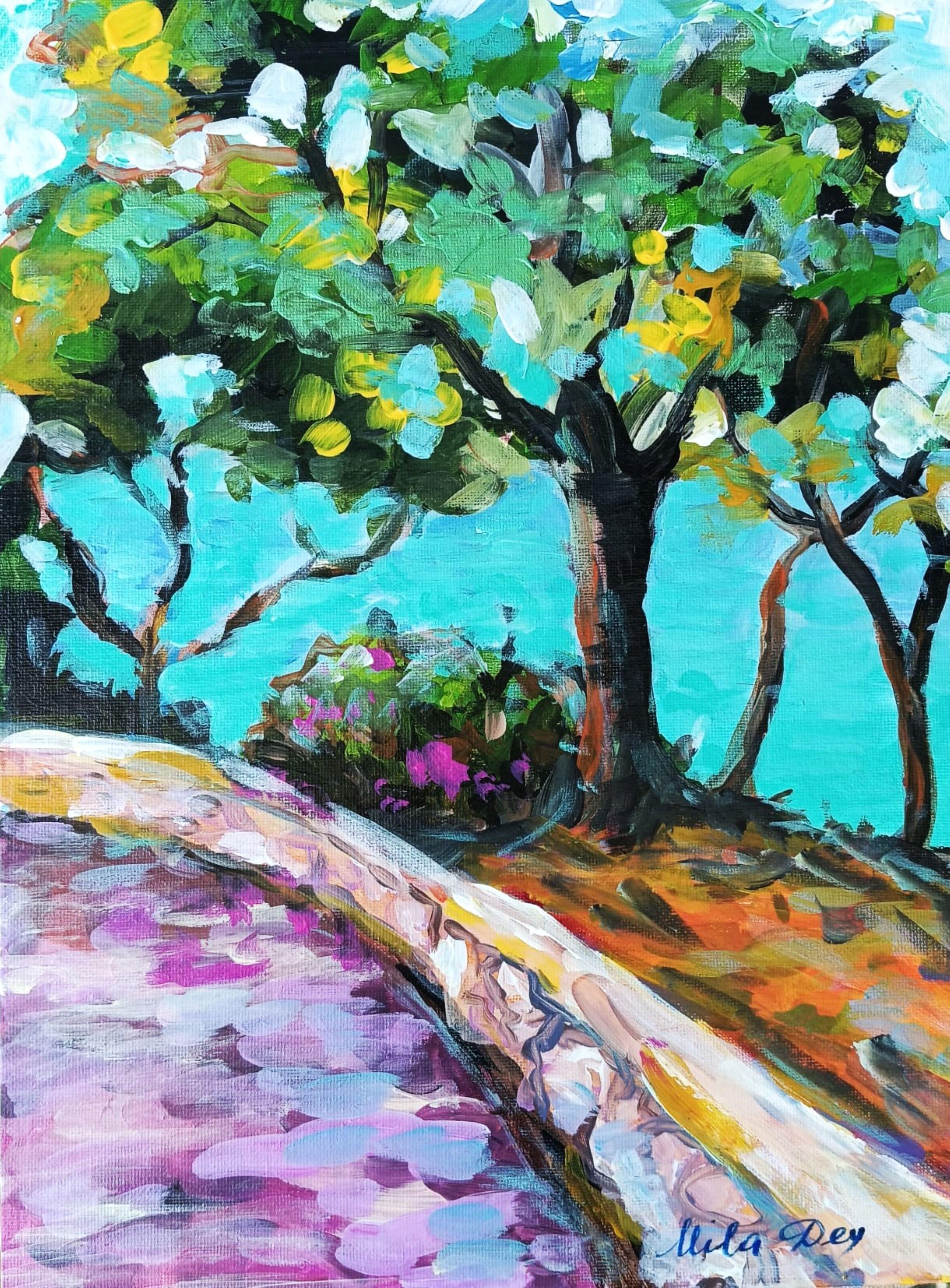 Liudmila Shabazova  Landscape Painting – Sommertag