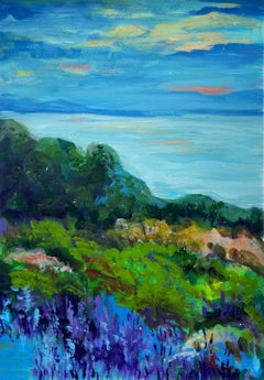 Summer evening. Original painting by Spanish artist Liudmila Shabazova