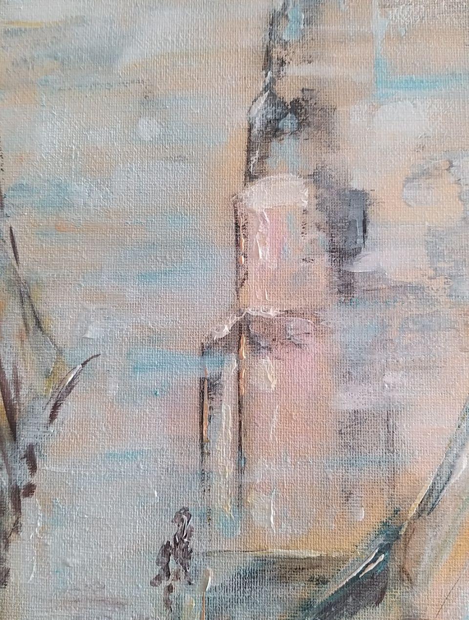 Morgen in der Stadt (Grau), Landscape Painting, von Liudmyla Panchylova