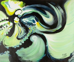 LiuHua Song Acrílico Original Abstracto Sobre Lienzo "Ritmo"