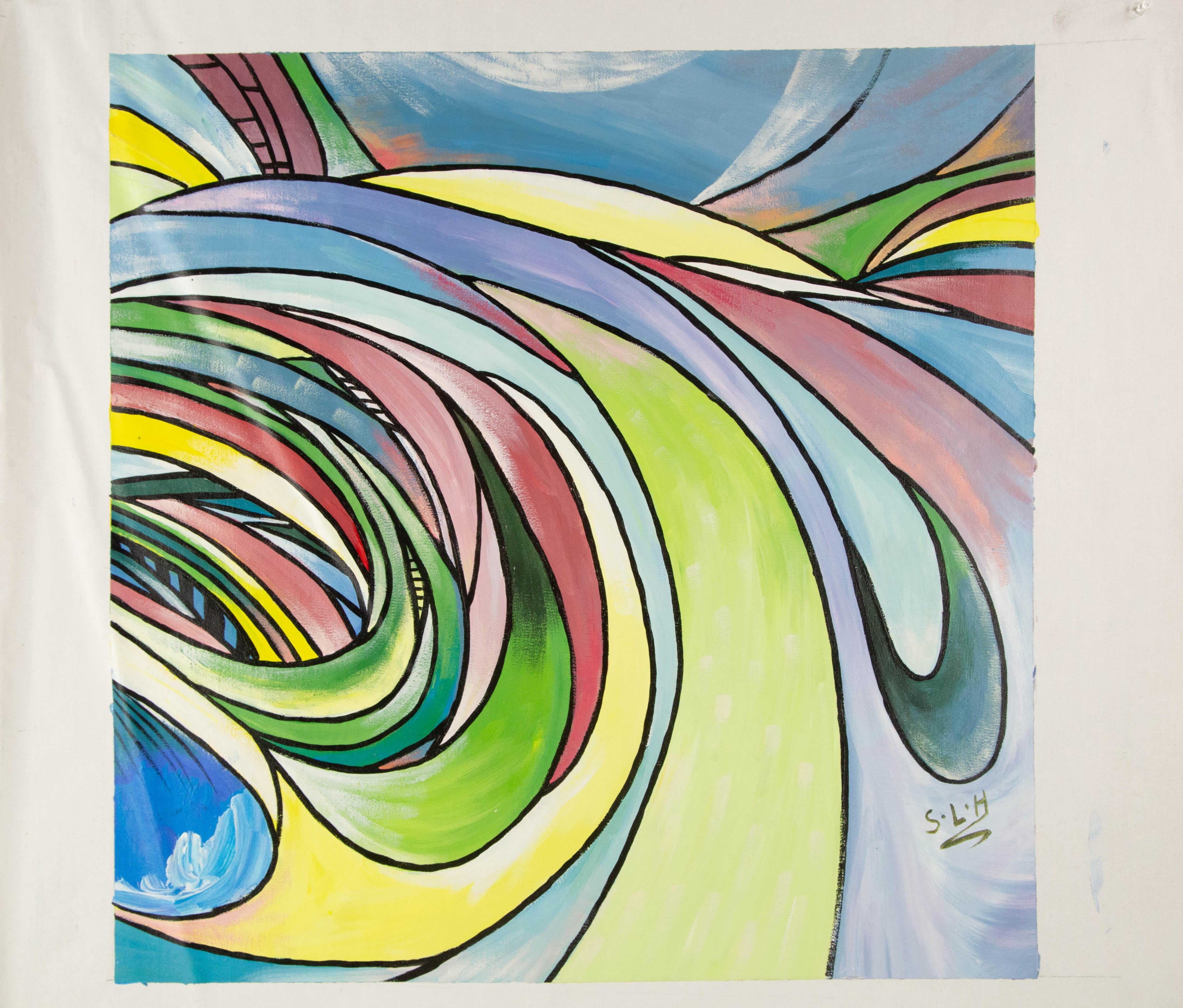 Liuhua Song Zeitgenössische Original-Acryl auf Leinwand 