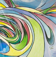 Liuhua Song Contemporary Original Acrylic On Canvas "Colorful World II"