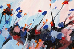 Liuhua Song Contemporary Original Acrylic On Canvas "World - Blue"