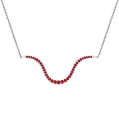 Liv Luttrell Contour Ruby and Gold Pendant Necklace