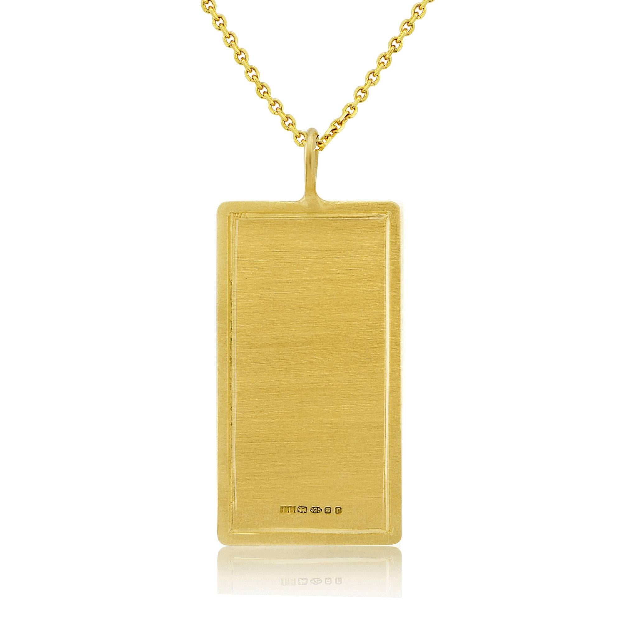 personalised gold pendant