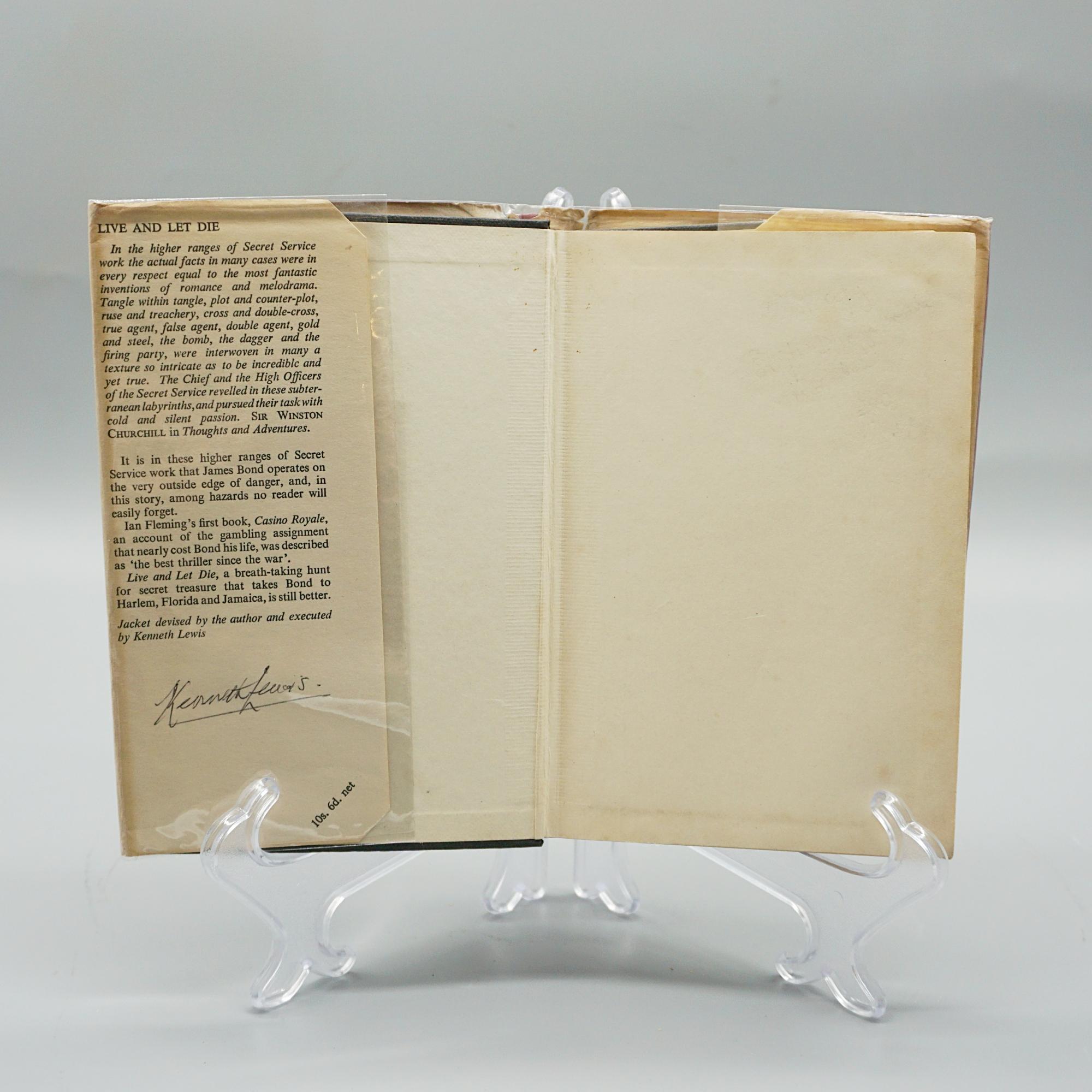 Carta Vivi e lascia morire Prima edizione di Ian Fleming 1954 in vendita