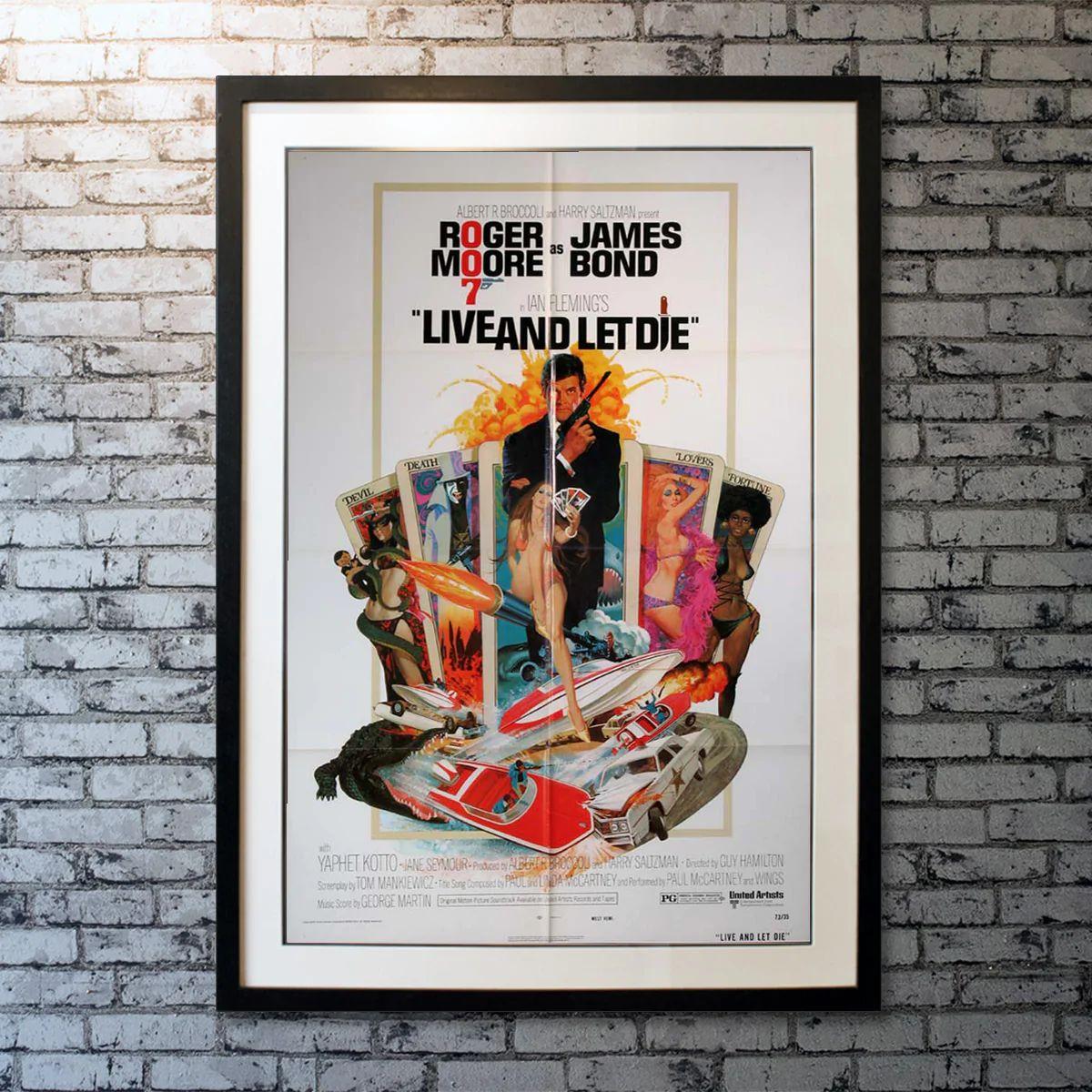 Live and Let Die, Unframed Poster, 1973

Original One Sheet (27 x 41 inches)

Shipping calculated at checkout.
James Bond is sent to stop a diabolically brilliant heroin magnate armed with a complex organisation and a reliable psychic tarot