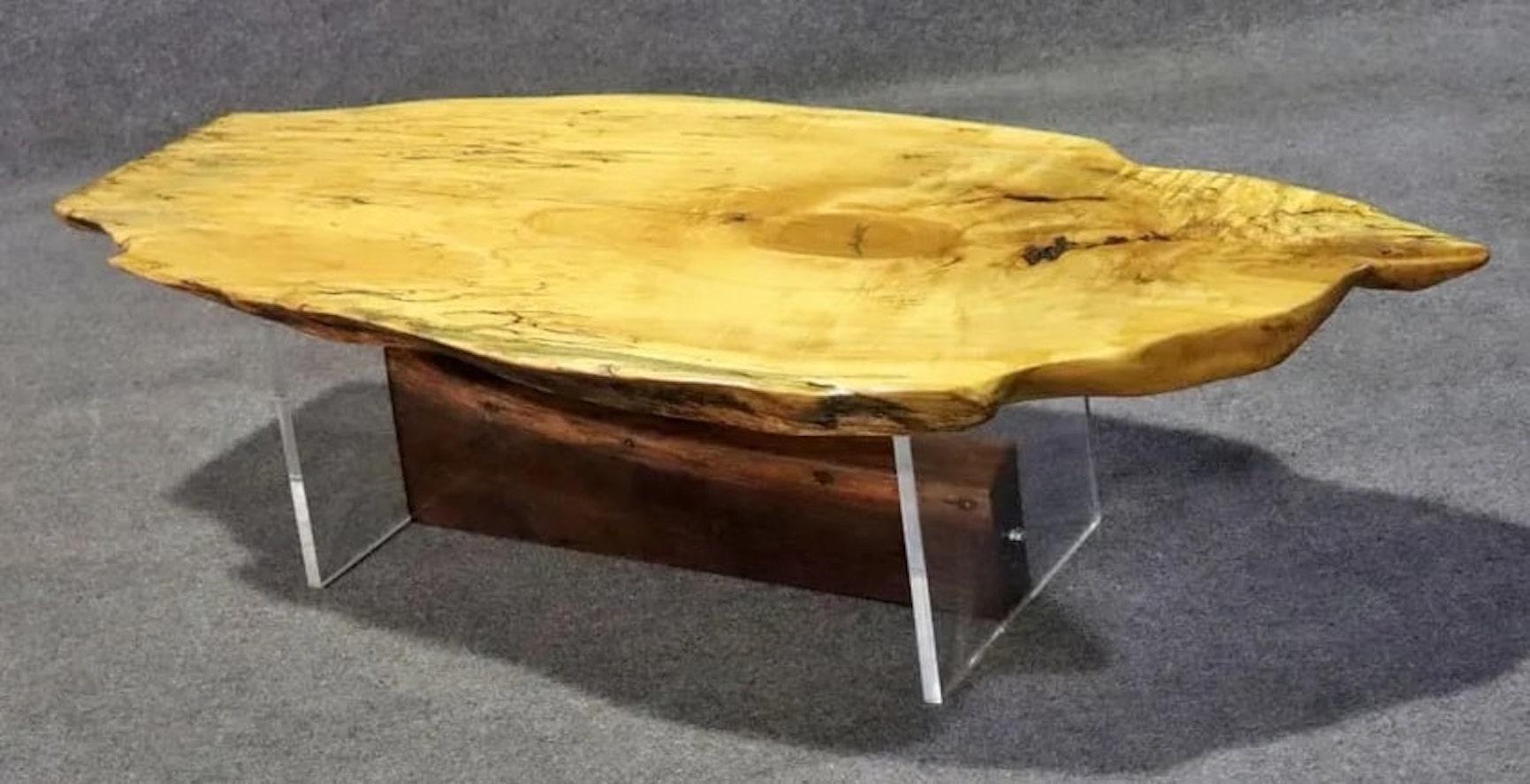 Live Edge Artist Coffee Table For Sale 1