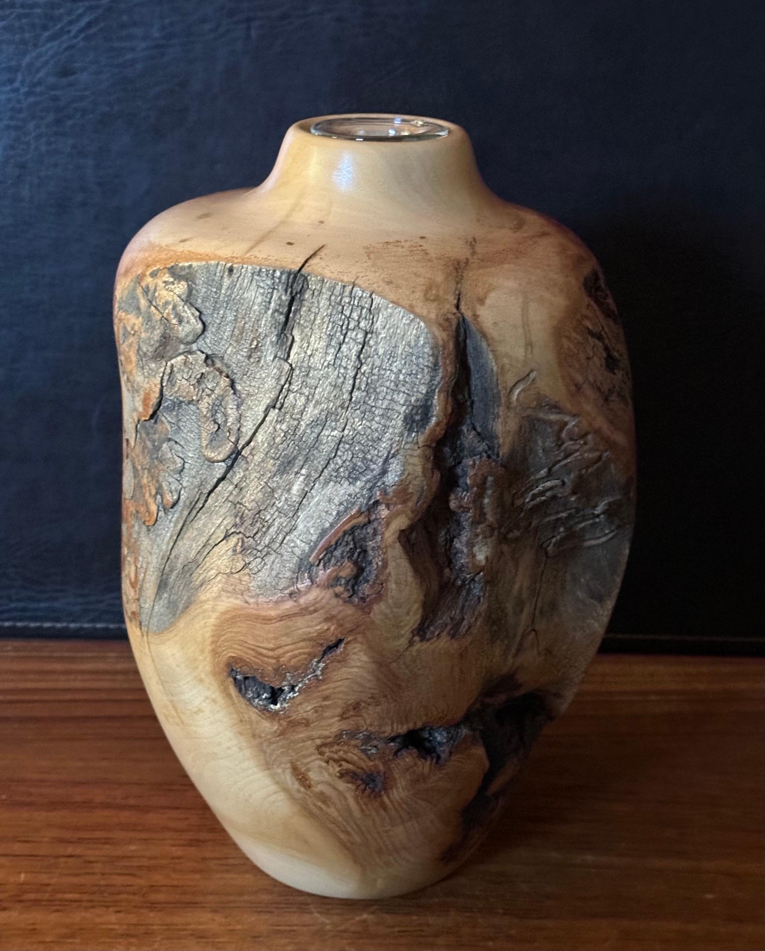 Live Edge Aspen Burl Wood Vase 4