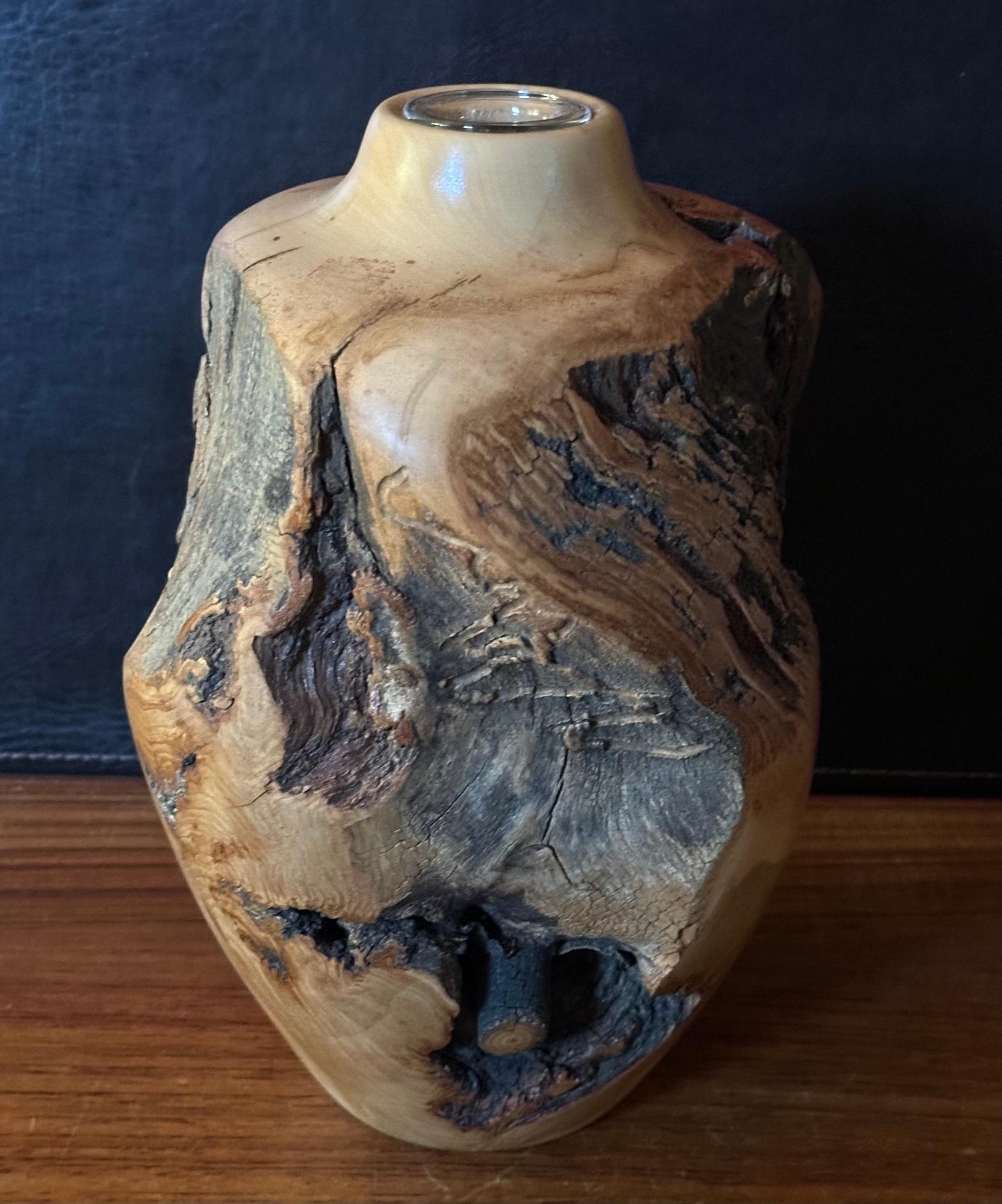 Live Edge Aspen Burl Wood Vase 6