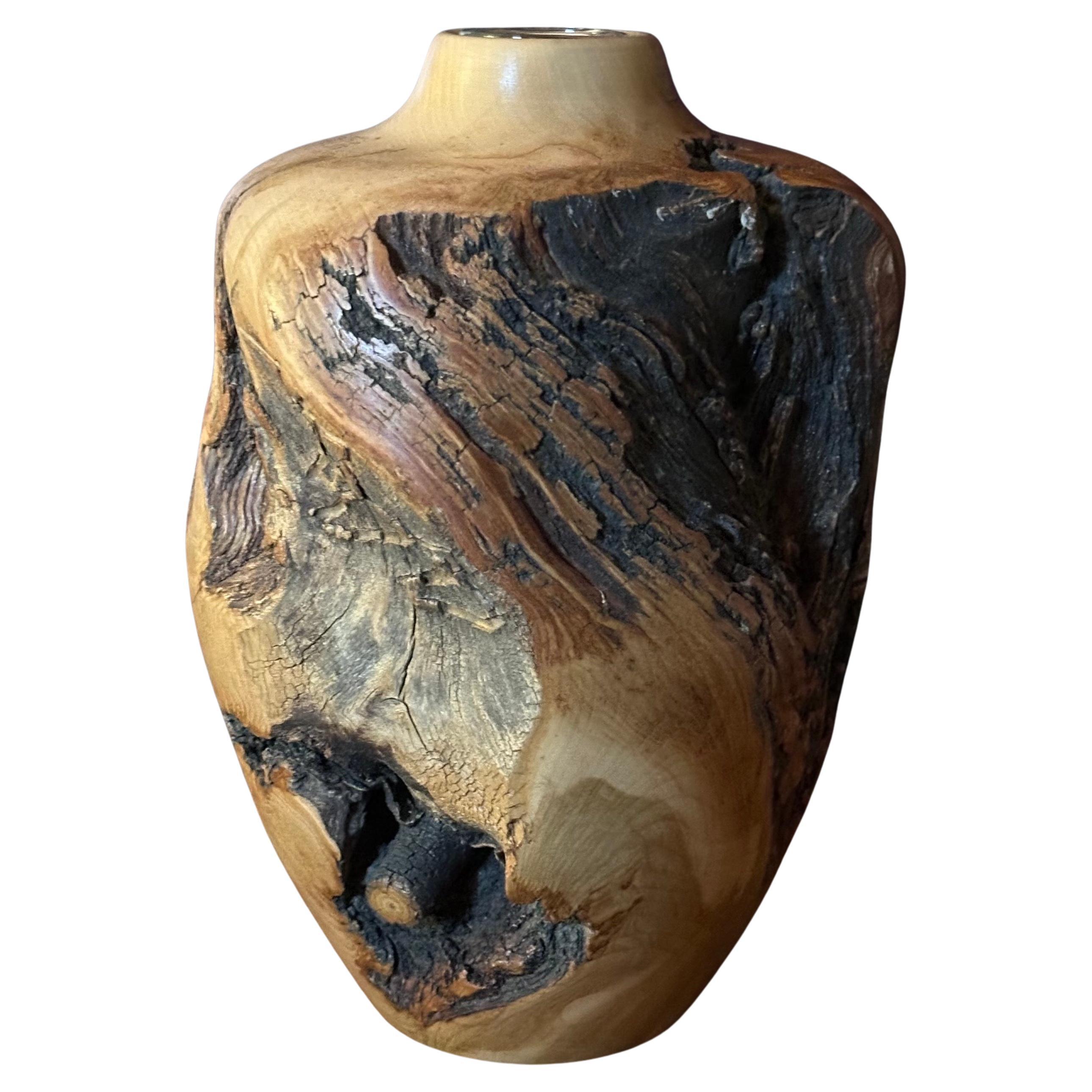 Live Edge Aspen Burl Wood Vase 9
