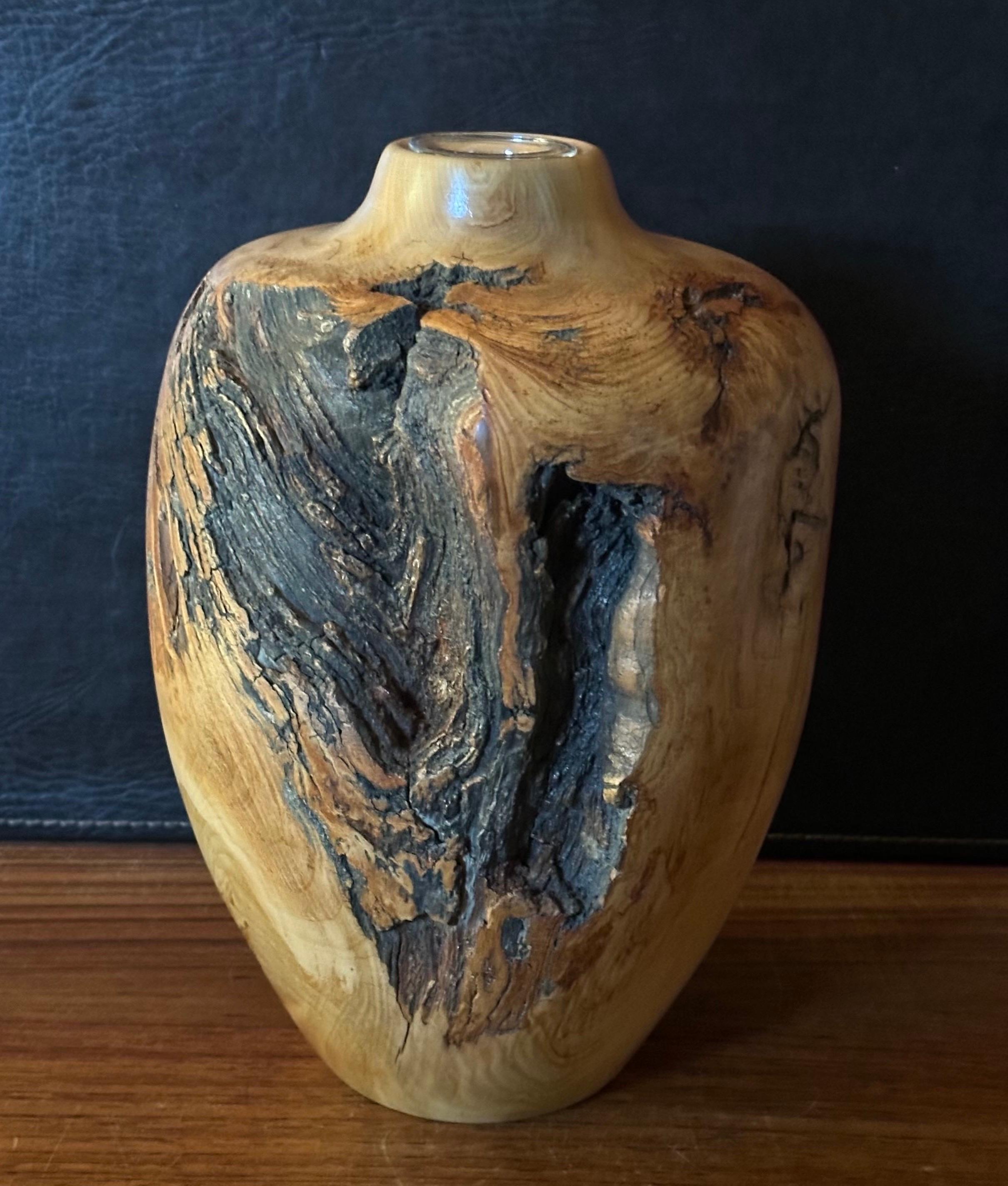 Live Edge Aspen Burl Wood Vase 1