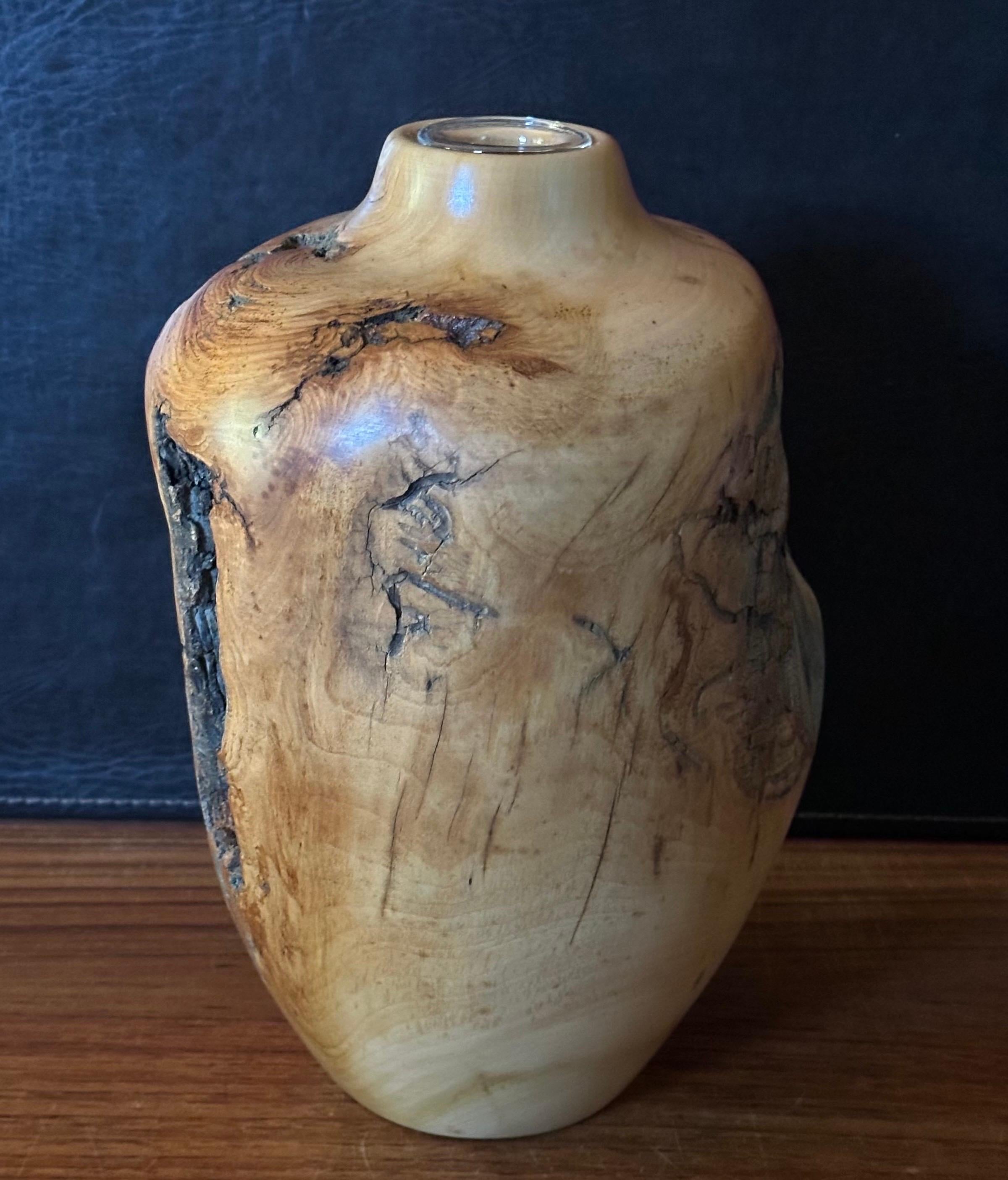 Live Edge Aspen Burl Wood Vase 3