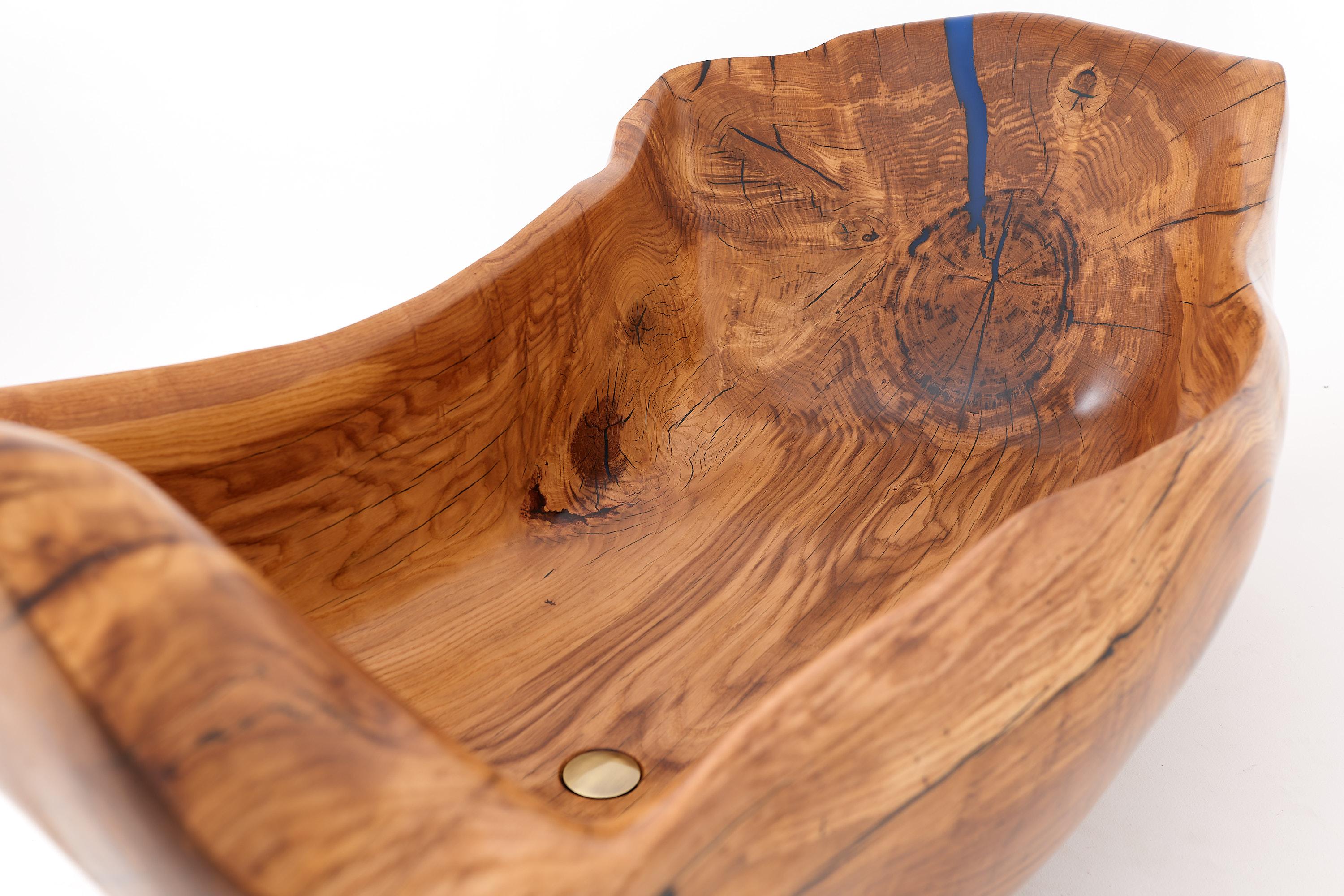 Live Edge Bathtub Carved from Single Piece of Wood, Fully Functional, Logniture For Sale 11