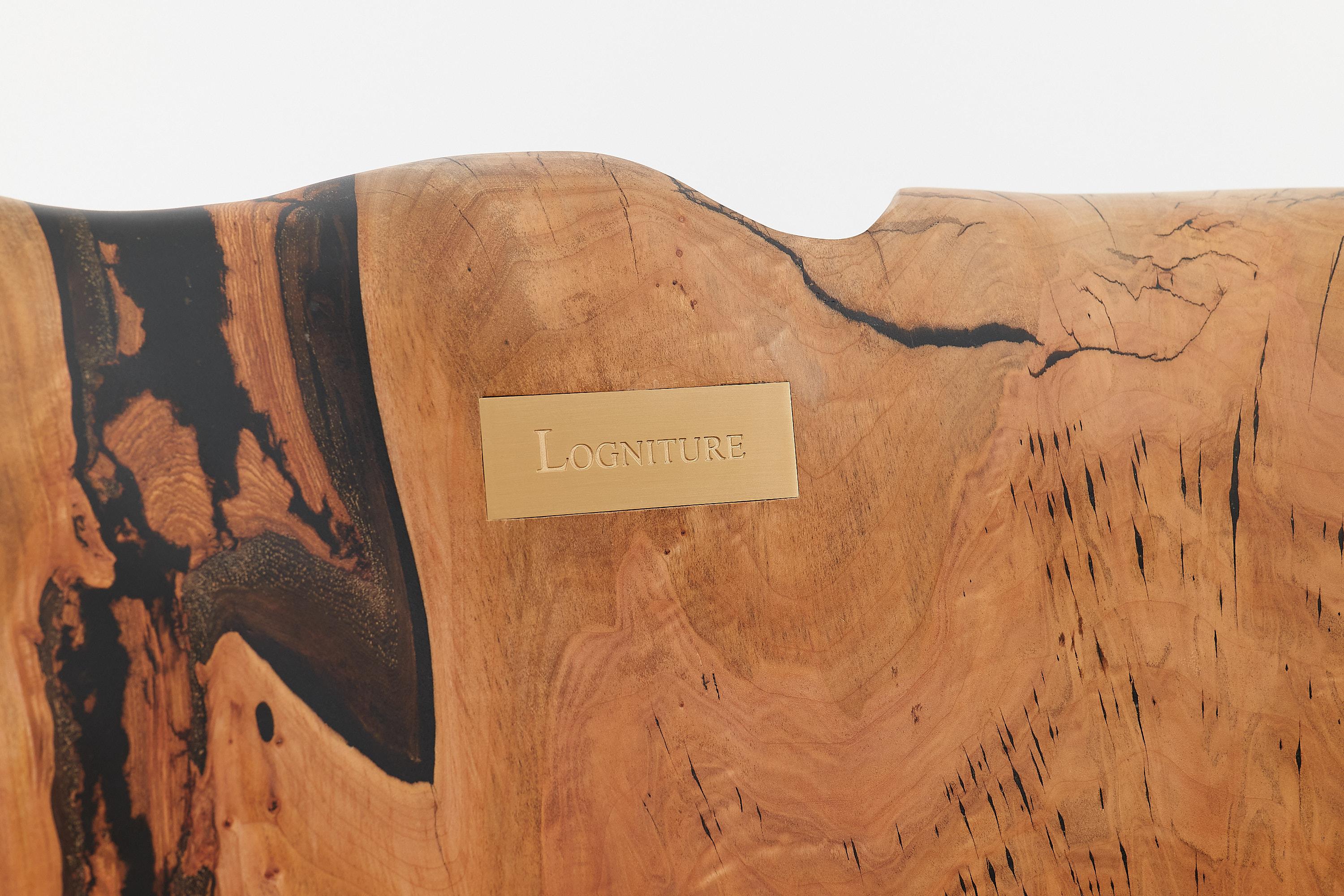 Live Edge Bathtub Carved from Single Piece of Wood, Fully Functional, Logniture For Sale 12