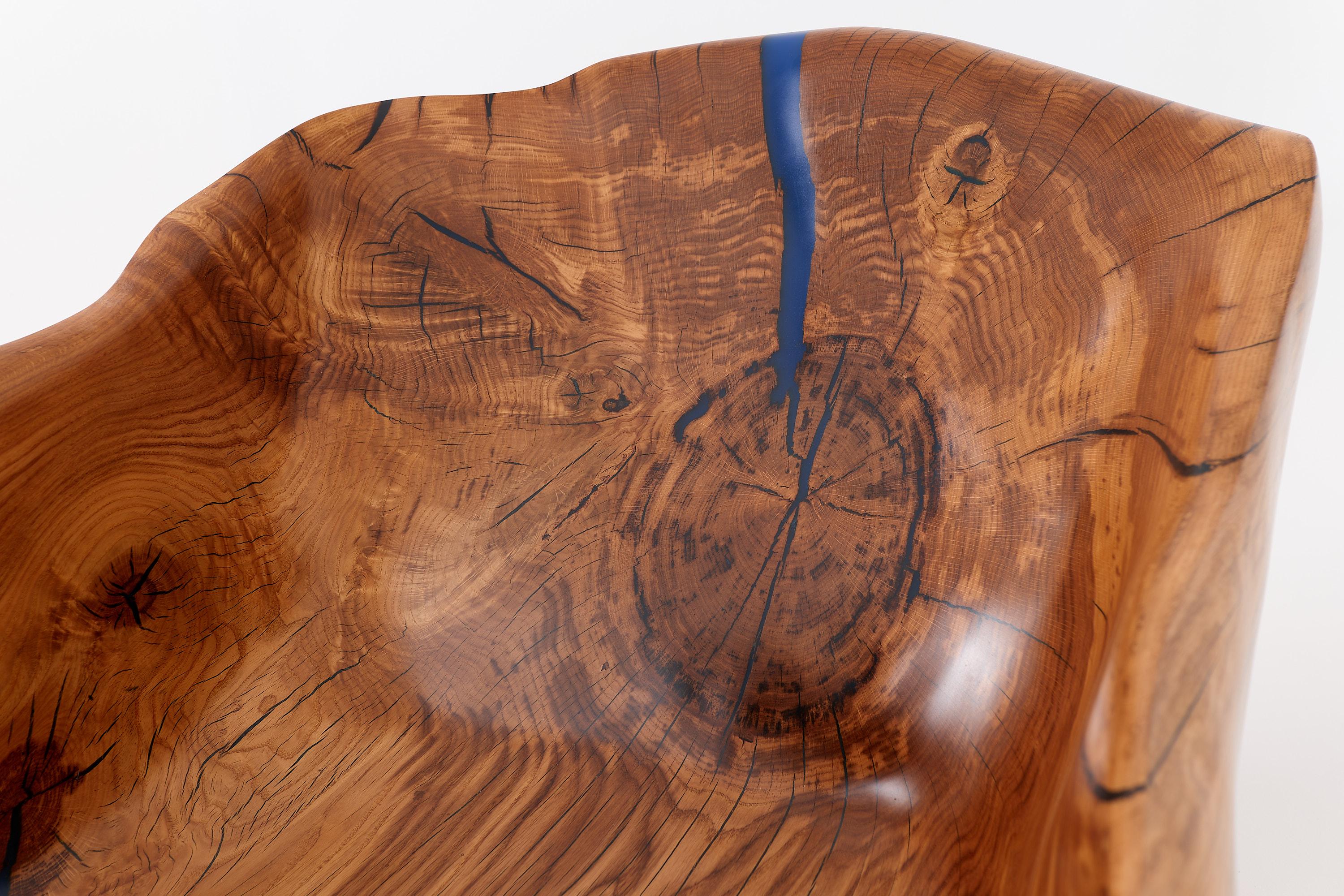Live Edge Bathtub Carved from Single Piece of Wood, Fully Functional, Logniture For Sale 12