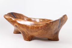 Live Edge Bathtub Carved from Single Piece of Wood, Fully Functional, Logniture