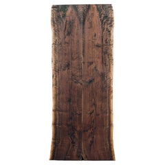 Live Edge Black Walnut Dining Table with Ossana Cast Iron Legs