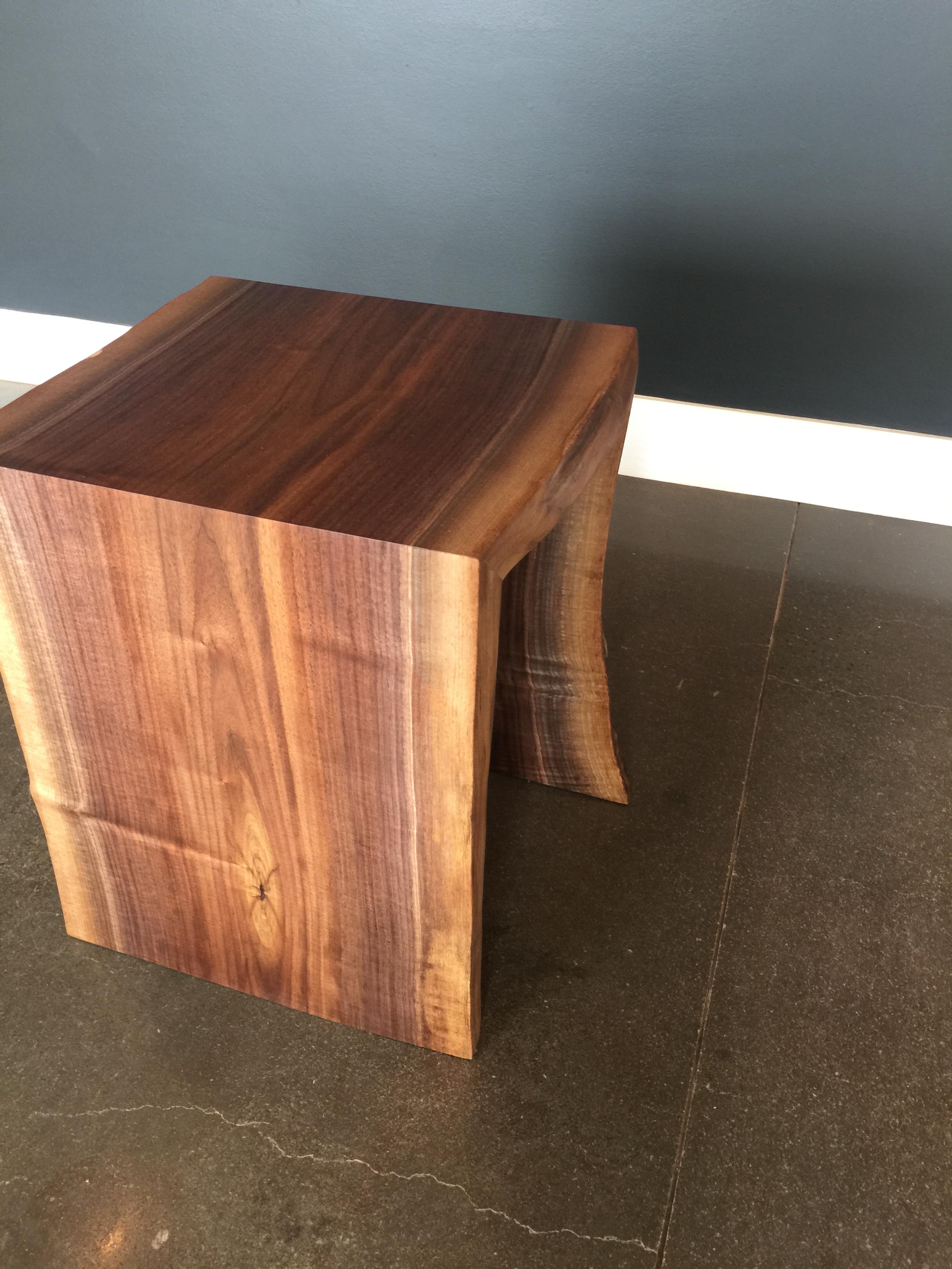 Canadian Black Walnut End Table live edge For Sale