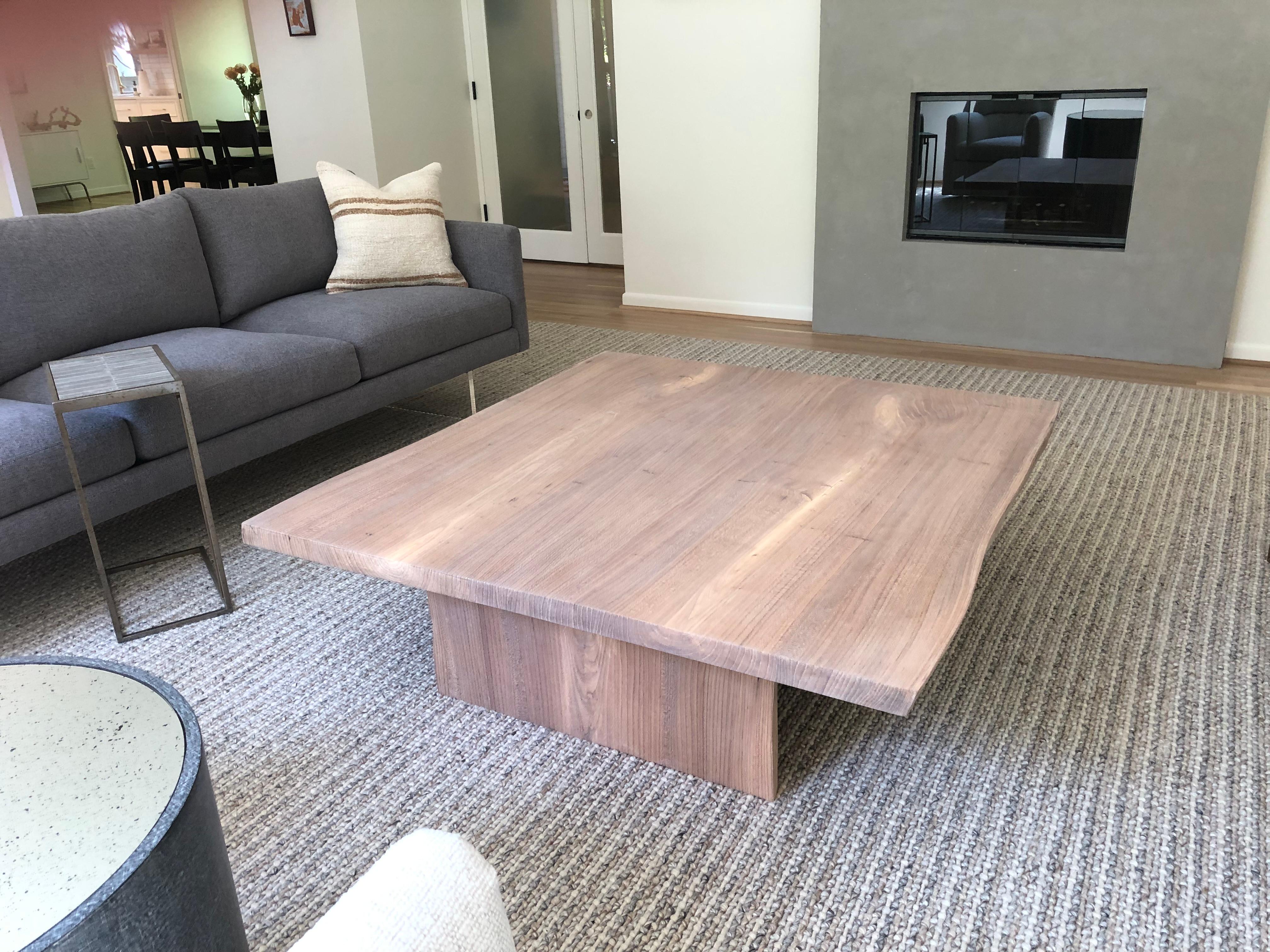Modern Live edge book match coffee table For Sale