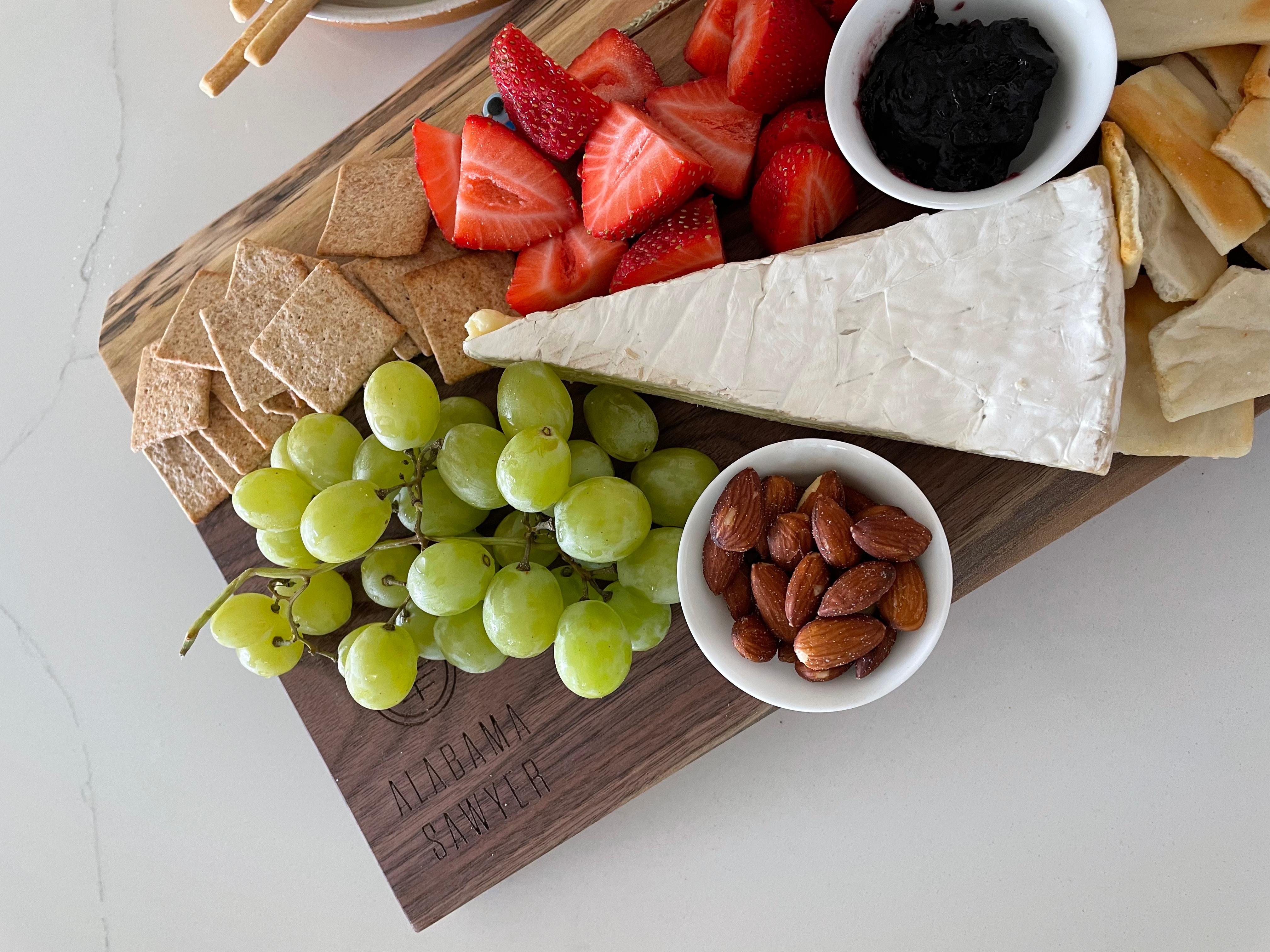 Organic Modern Live Edge Charcuterie Board in Walnut by Alabama Sawyer