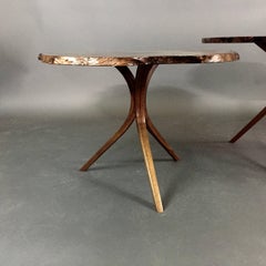 Live-Edge Claro Walnut and Bentwood Coffee Table, Daniel Oates