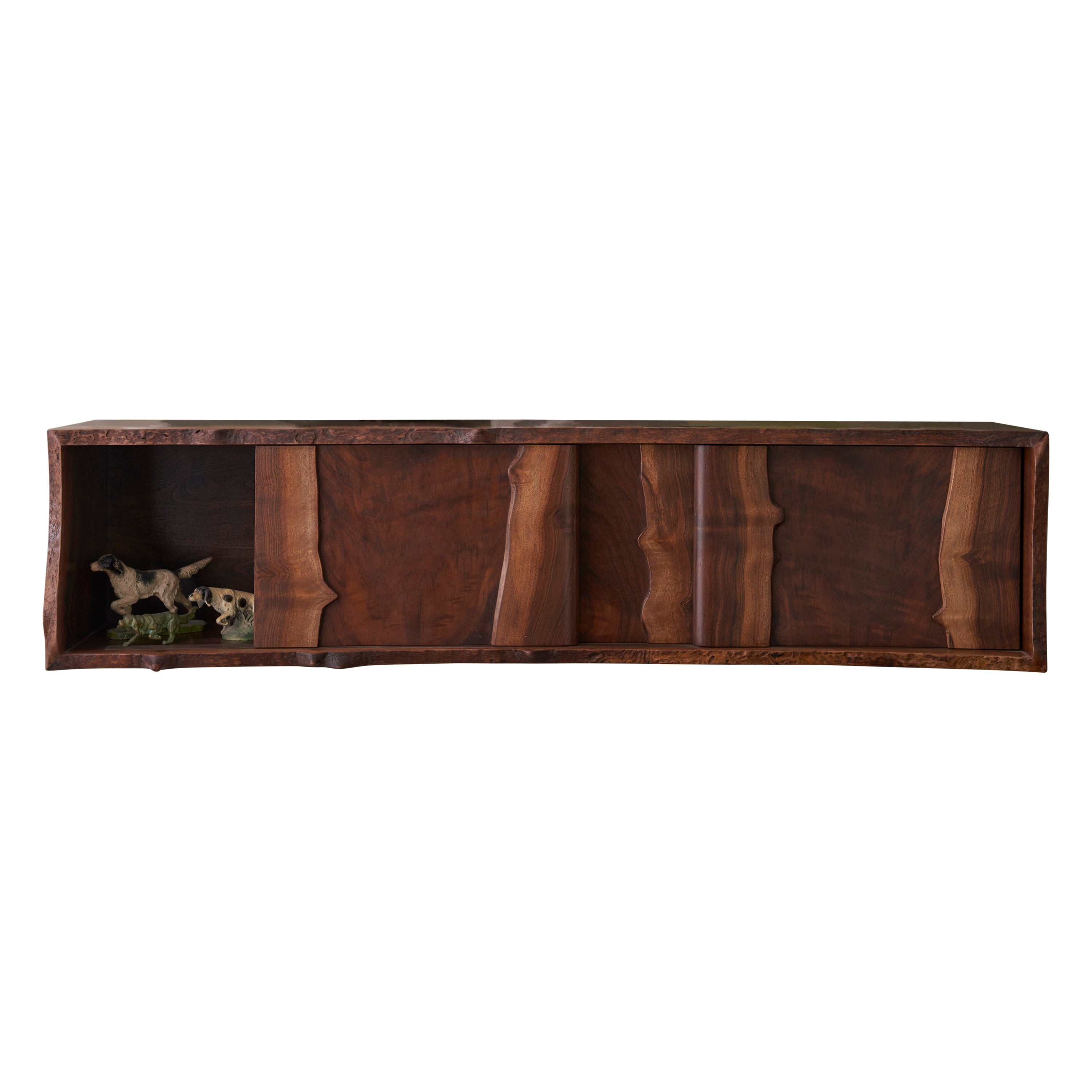 Credenza galleggiante Live Edge Claro Walnut