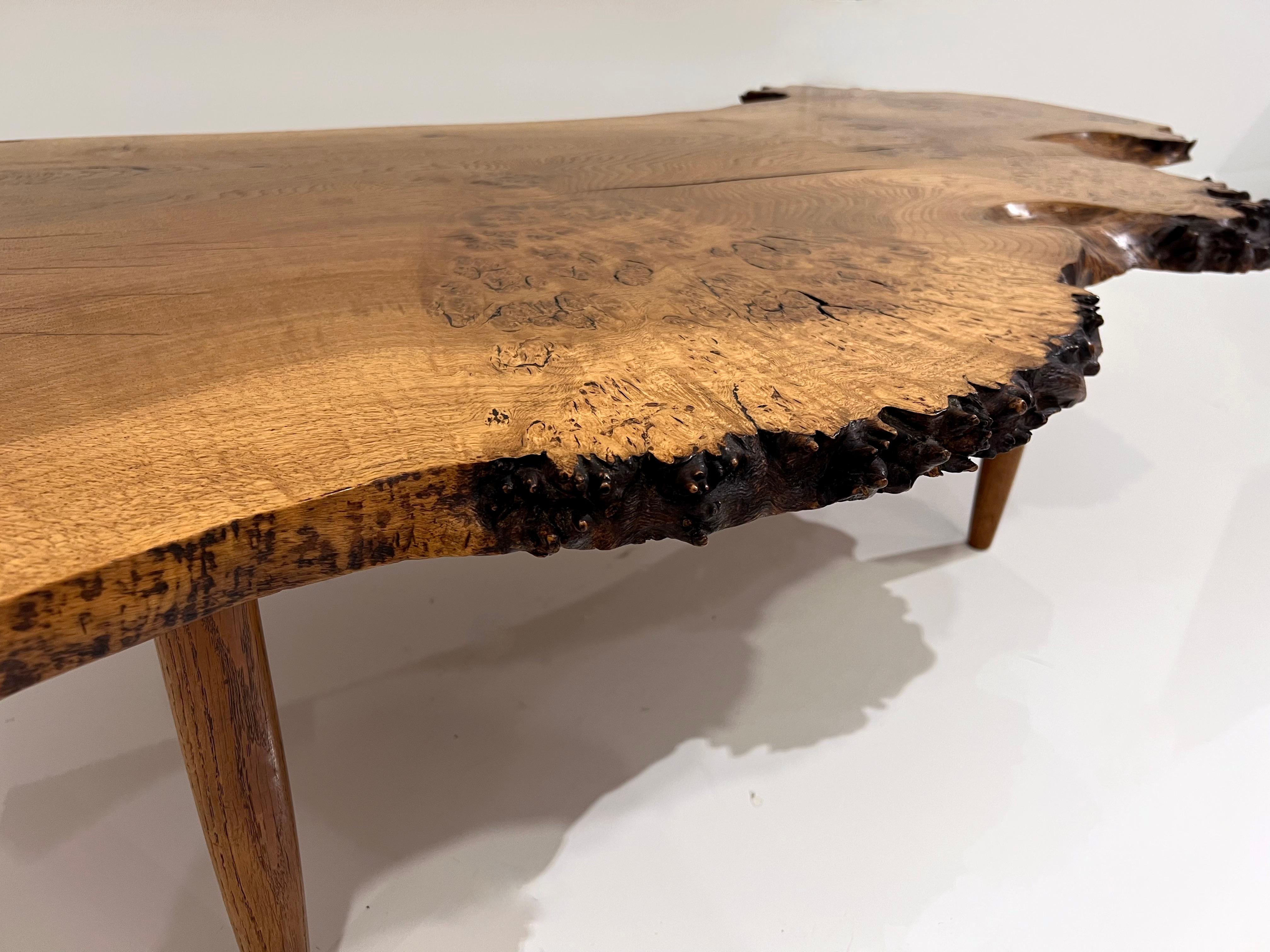 Live Edge Coffee Table by George Nakashima For Sale 3