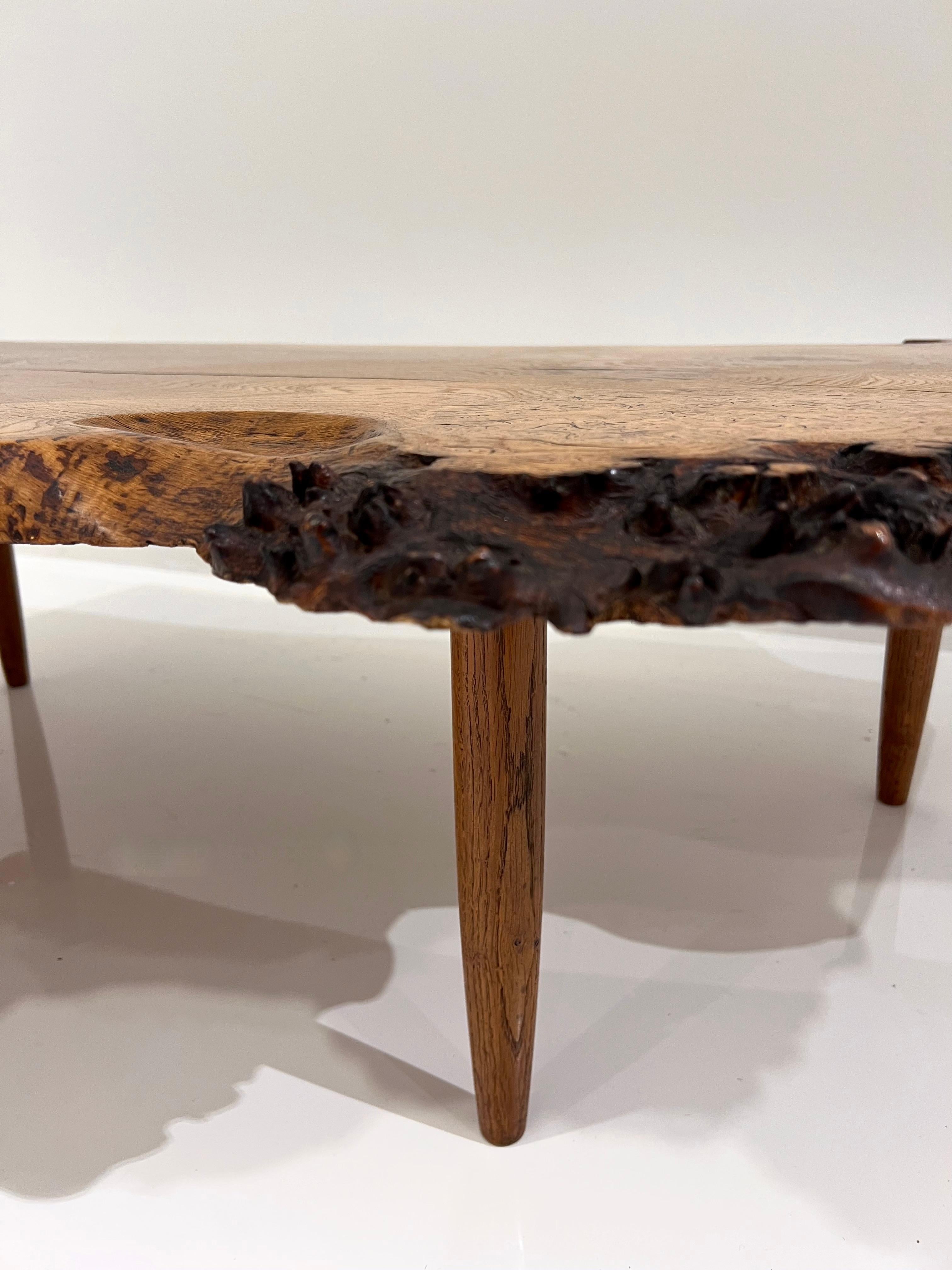 Live Edge Coffee Table by George Nakashima For Sale 5