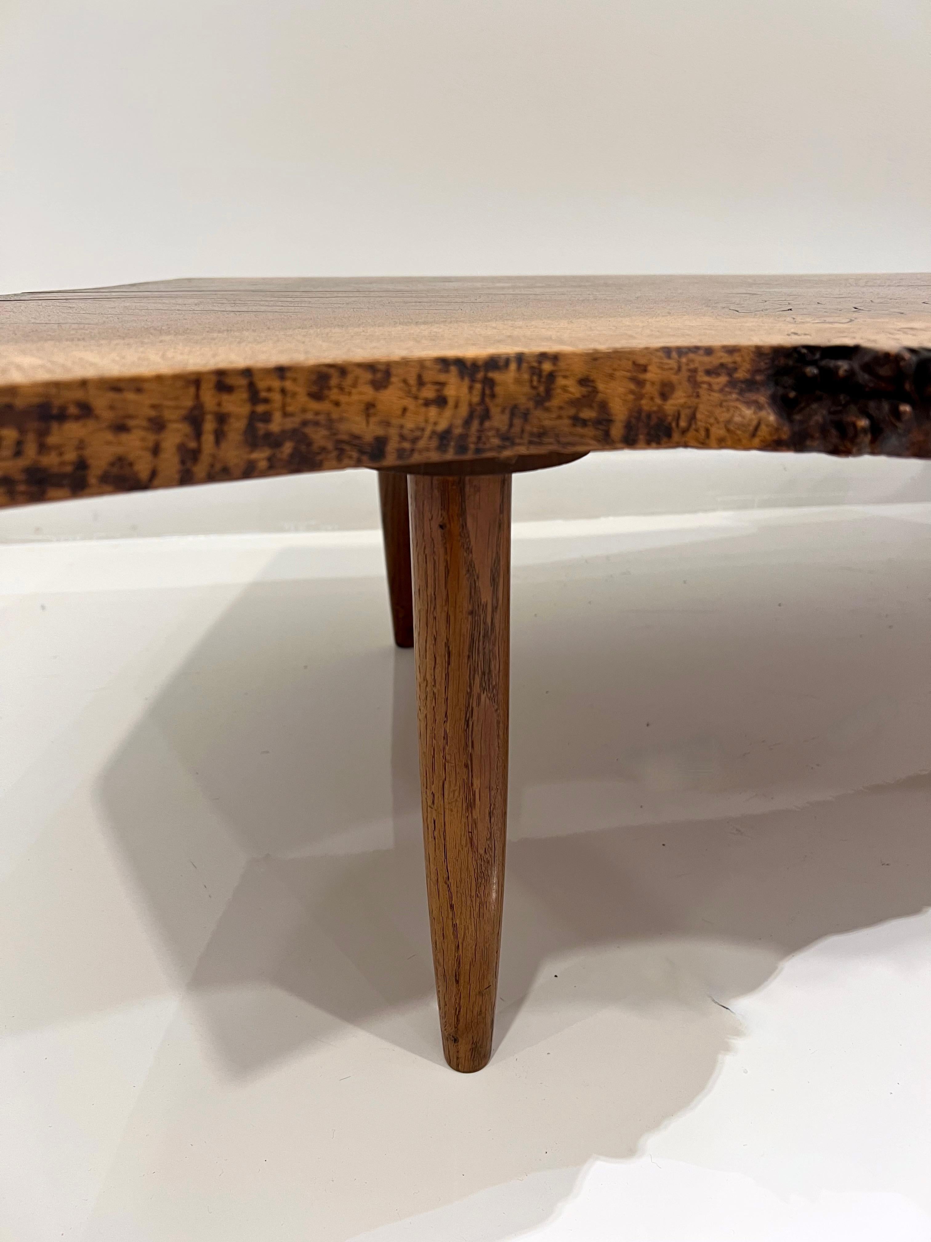 Live Edge Coffee Table by George Nakashima For Sale 6