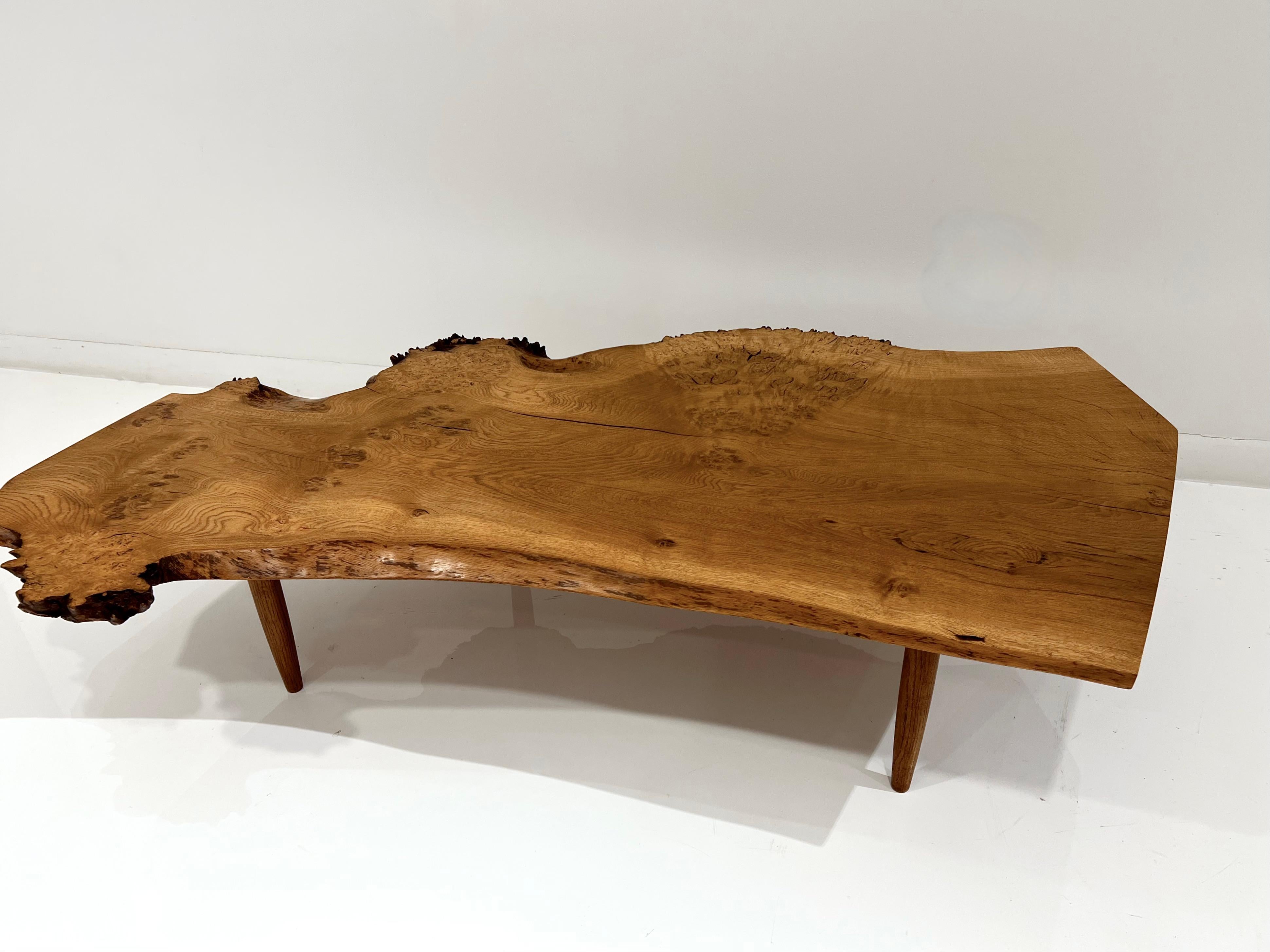 Live Edge Coffee Table by George Nakashima For Sale 7