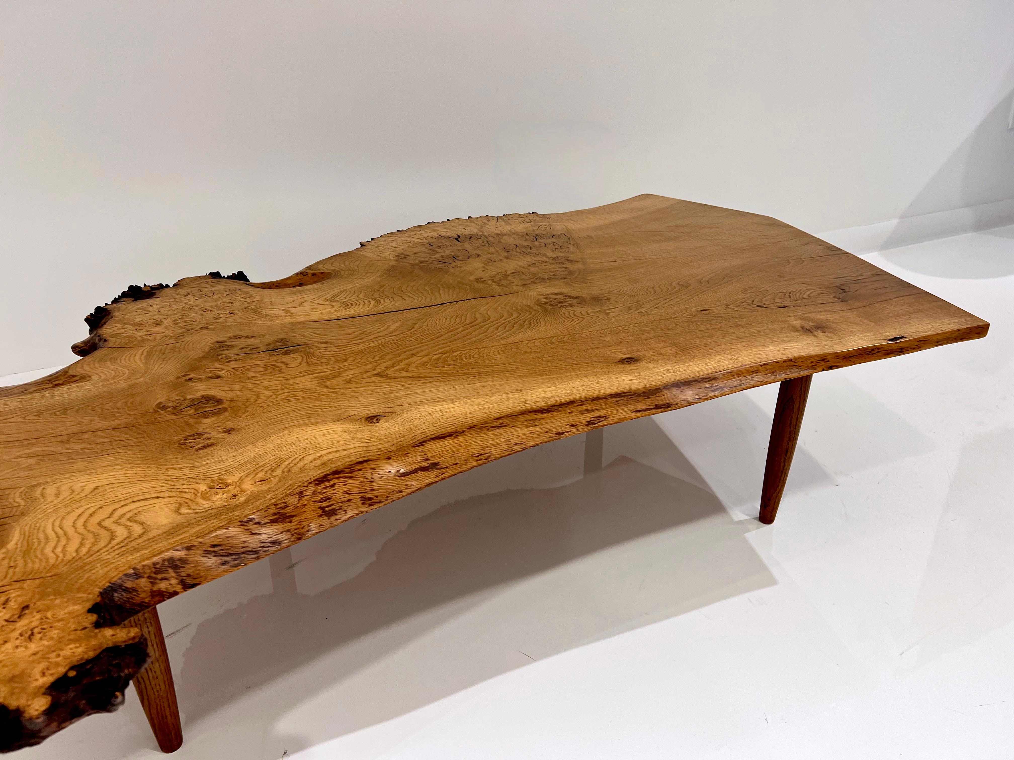 Live Edge Coffee Table by George Nakashima For Sale 8