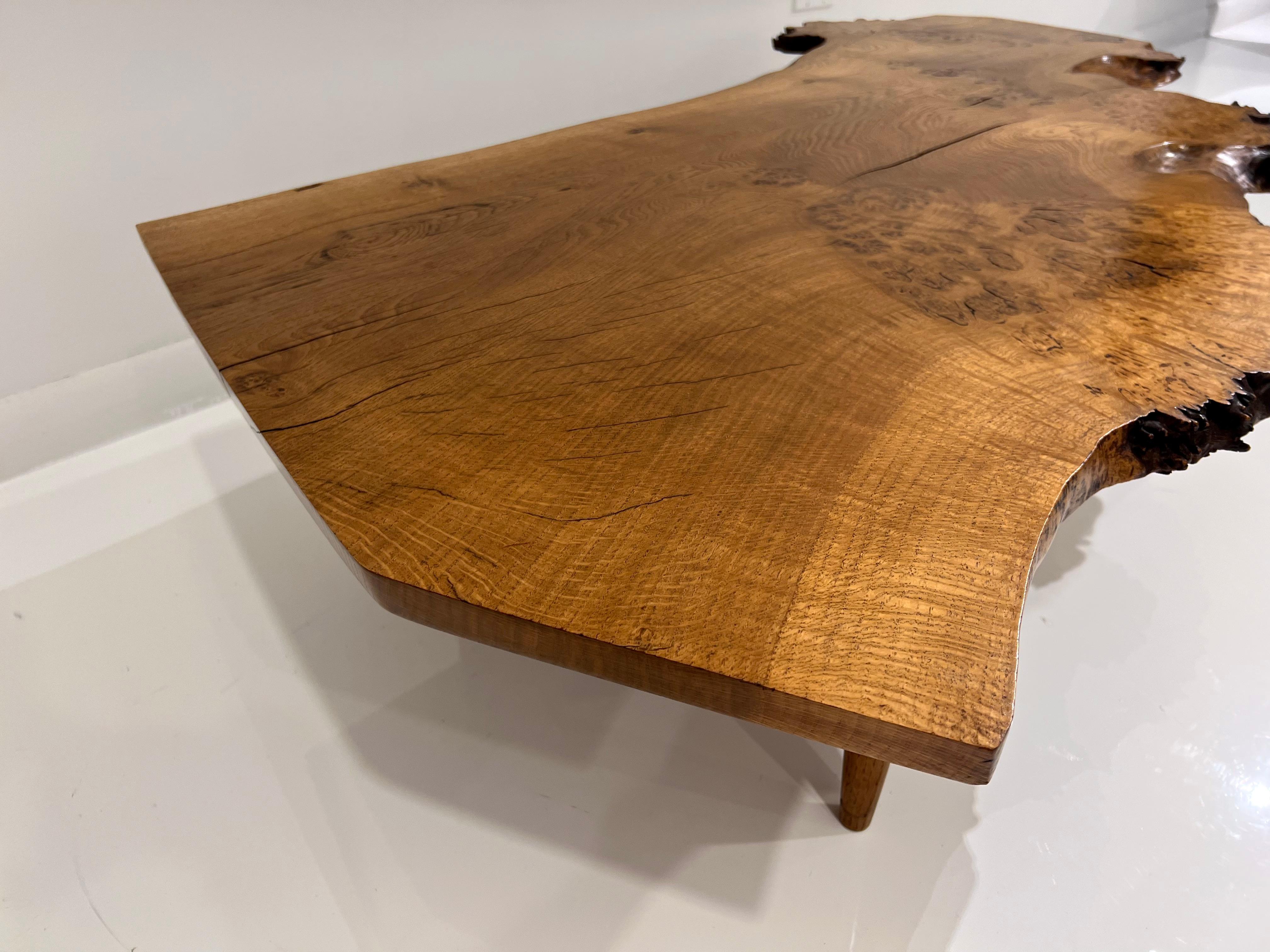 Walnut Live Edge Coffee Table by George Nakashima For Sale