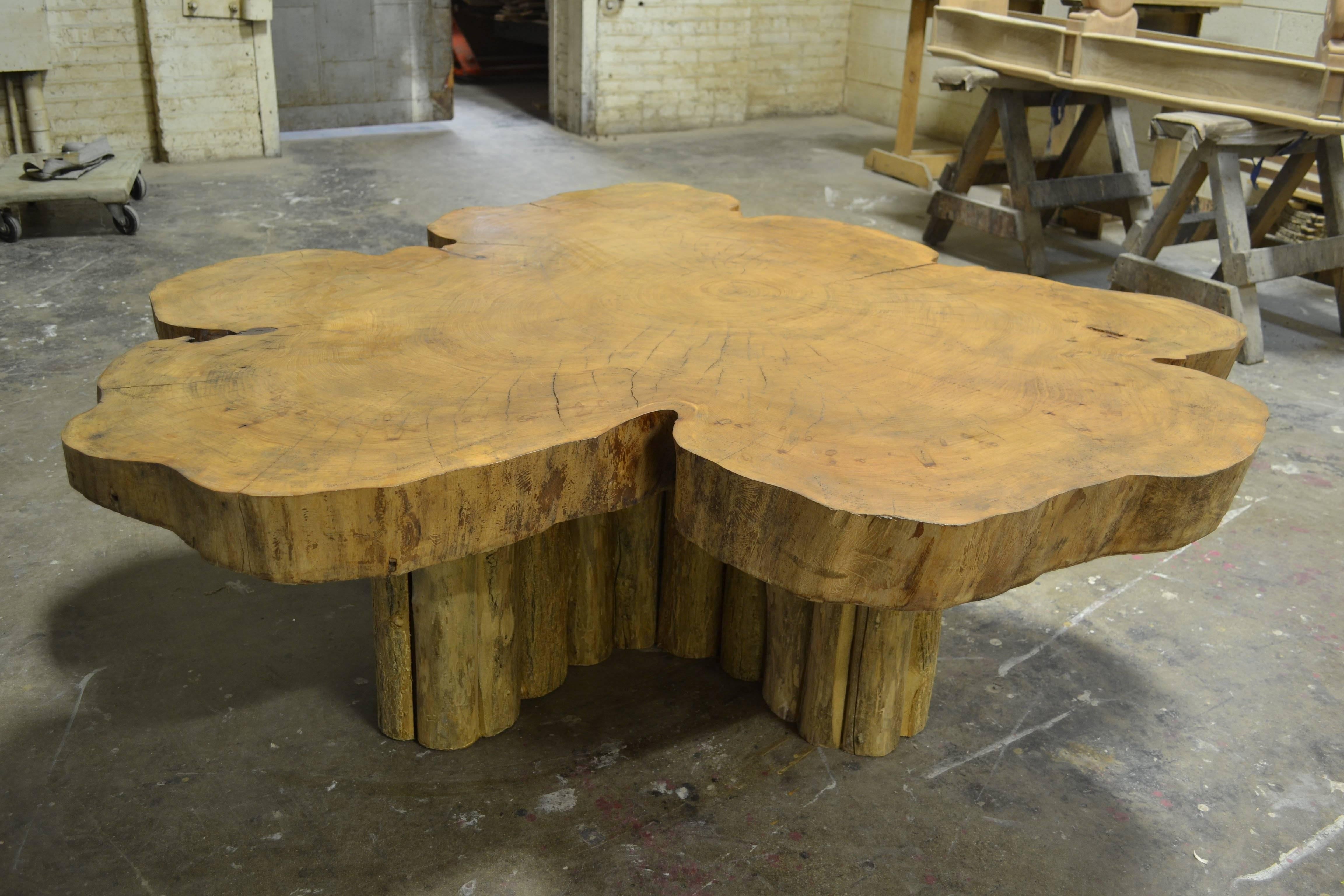 American Live Edge Coffee Table For Sale
