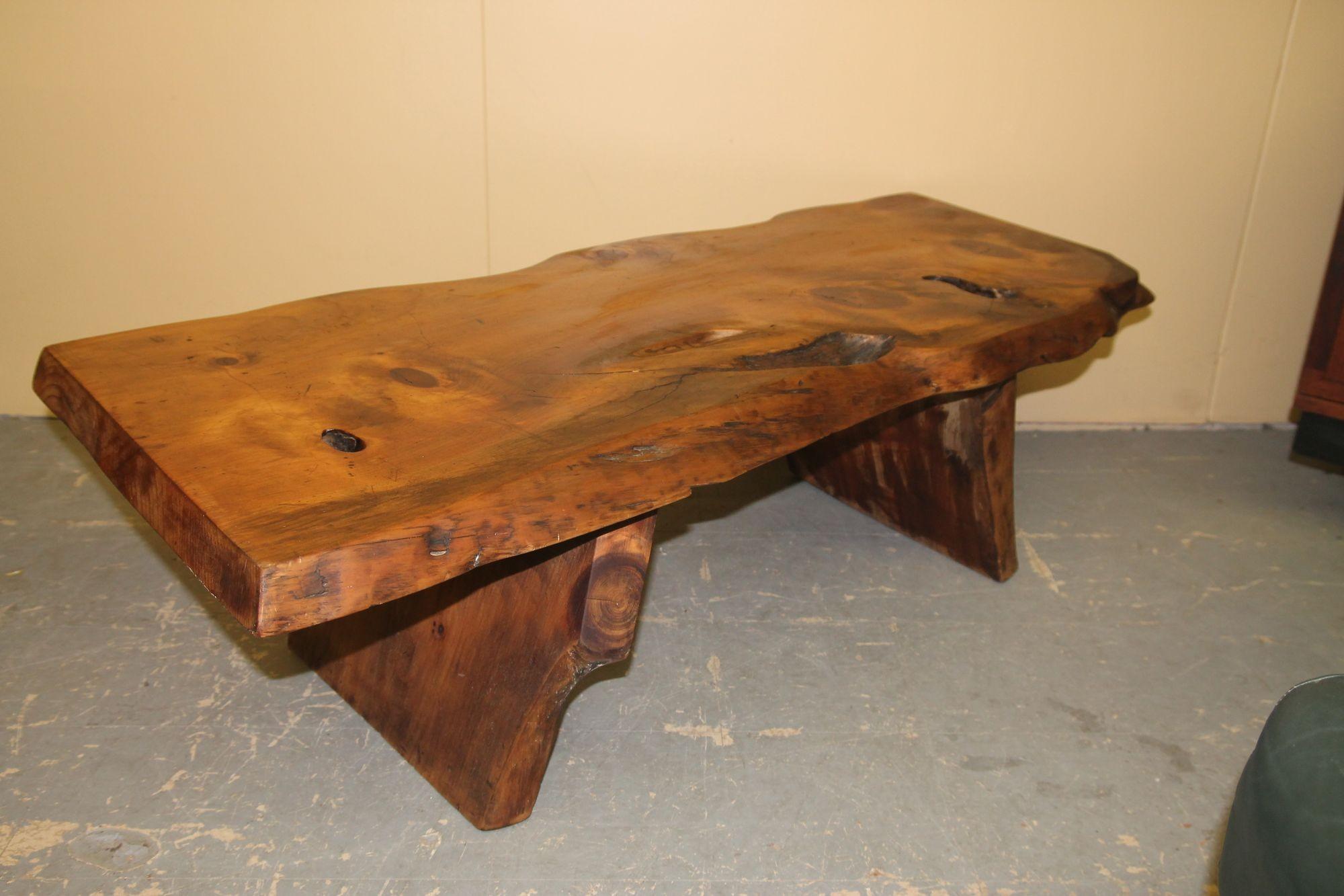 American Live Edge Coffee Table For Sale