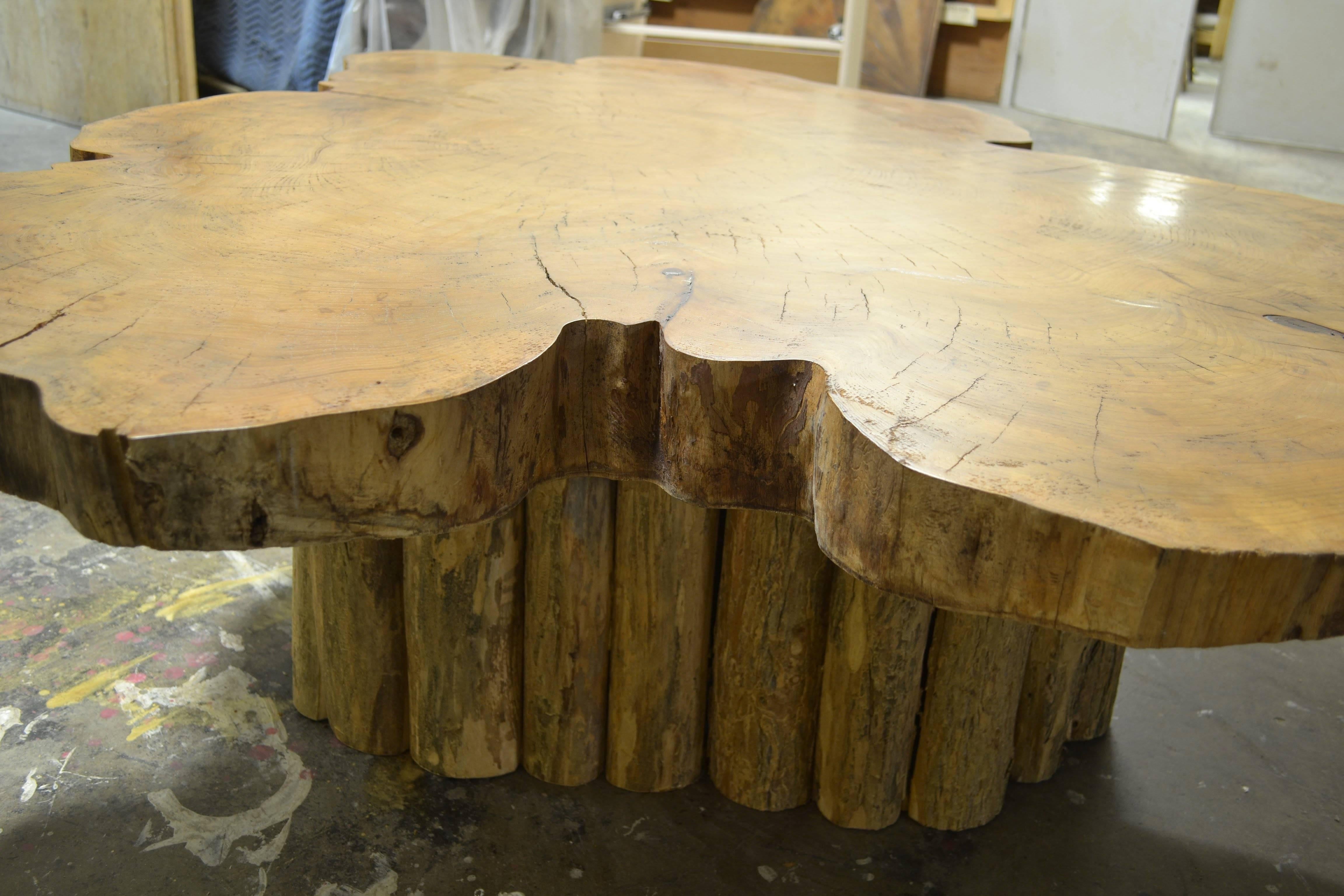 Contemporary Live Edge Coffee Table For Sale