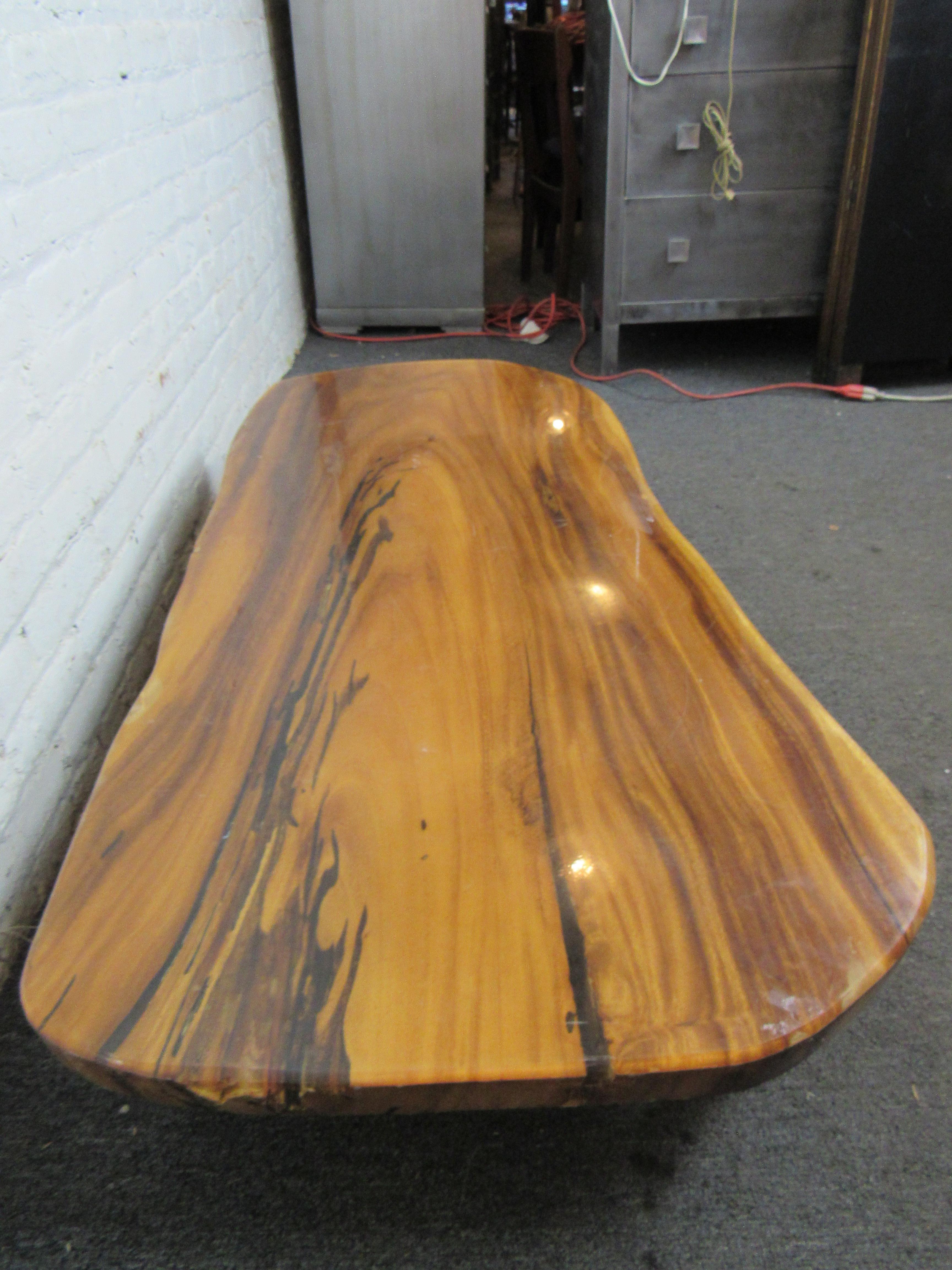 Wood Live Edge Coffee Table For Sale
