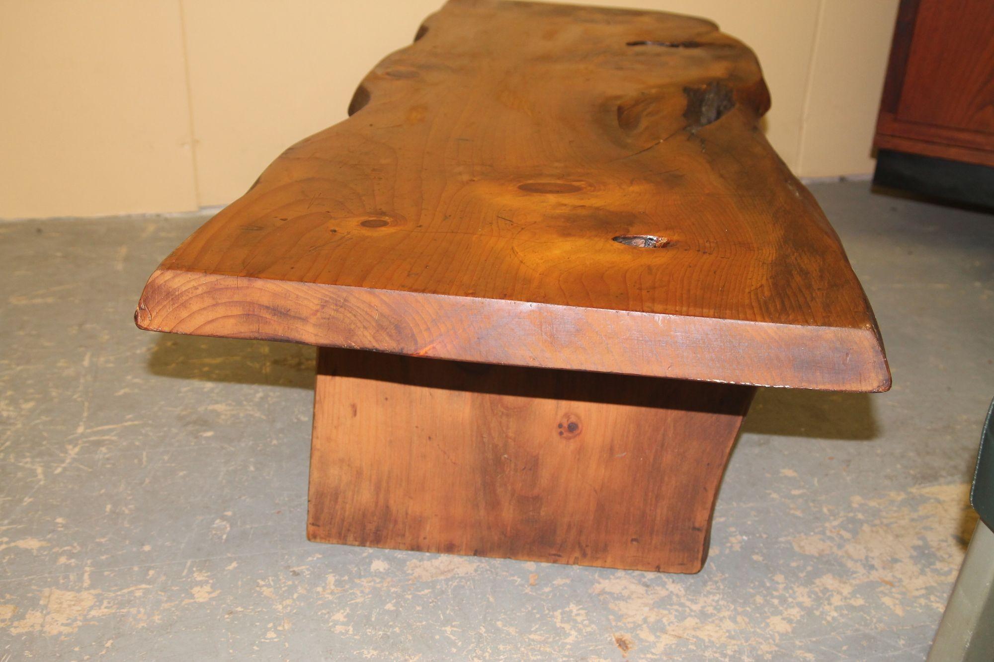 Late 20th Century Live Edge Coffee Table For Sale