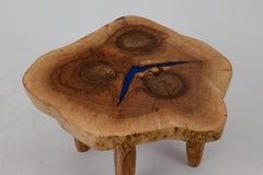Live Edge Coffee Table, Log Furnitue, Walnut, Epoxy, Logniture