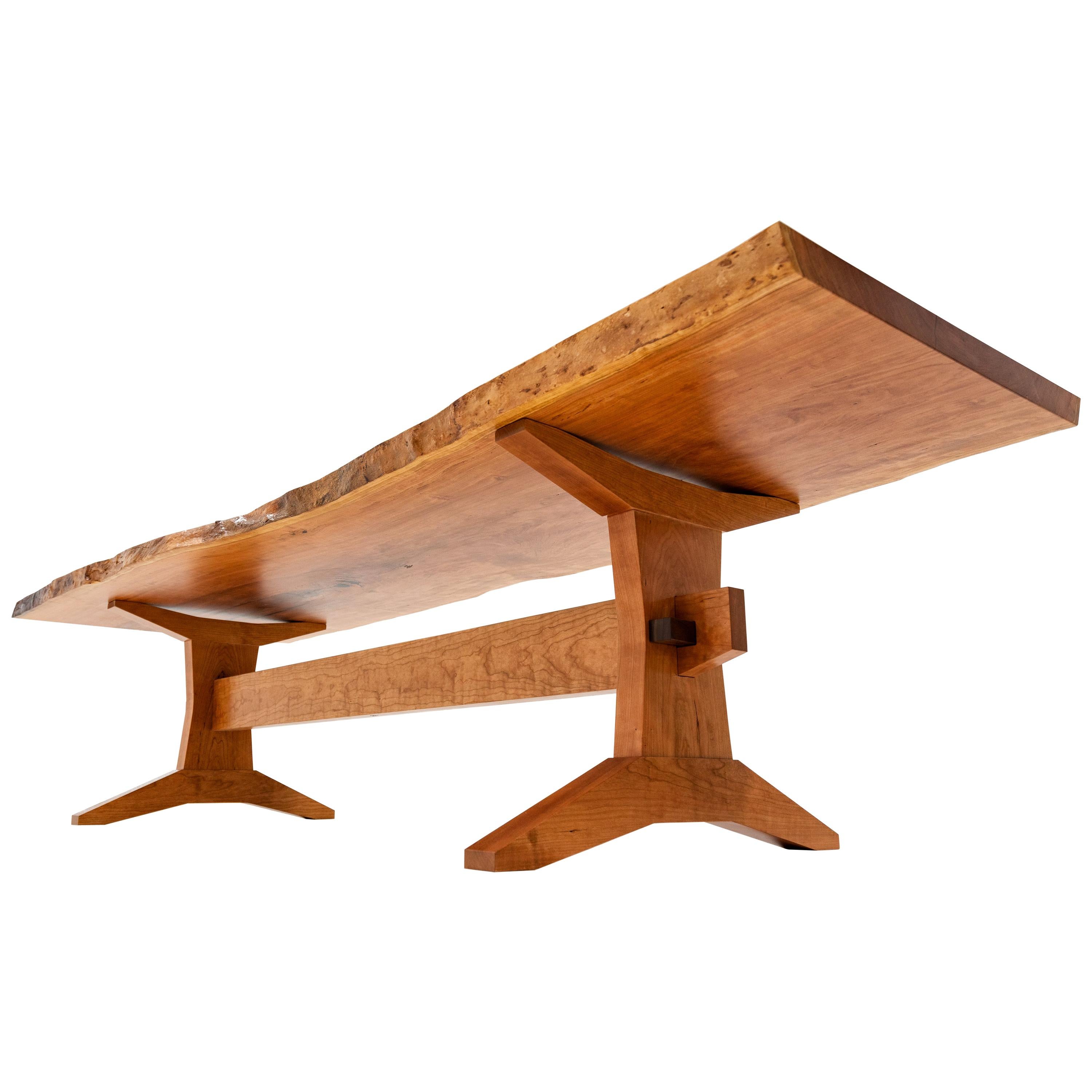 Live Edge Dining Table in Cherry by Goebel